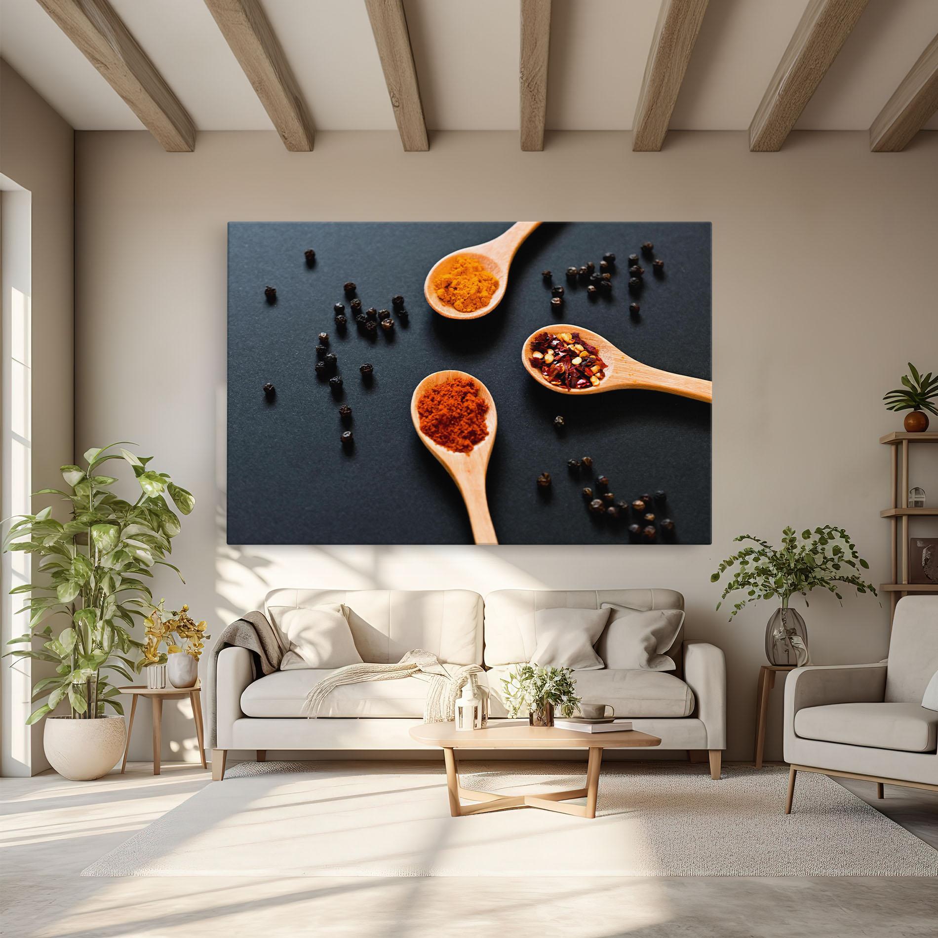 Obraz na Płótnie 3 Seasonings Spoons mockup 6