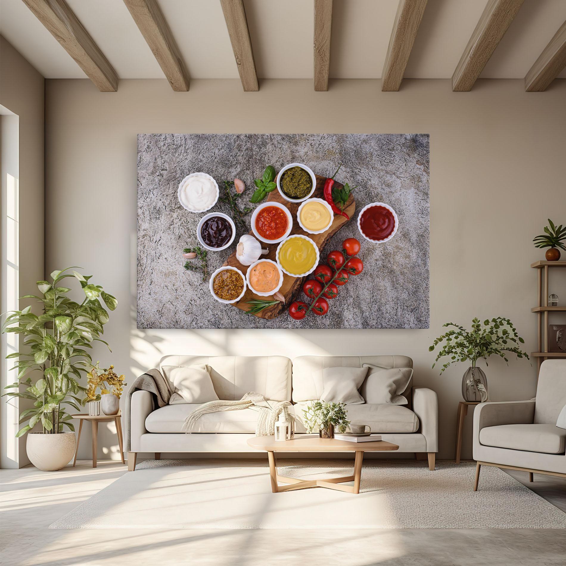 Obraz na Płótnie Different Sauces mockup 6