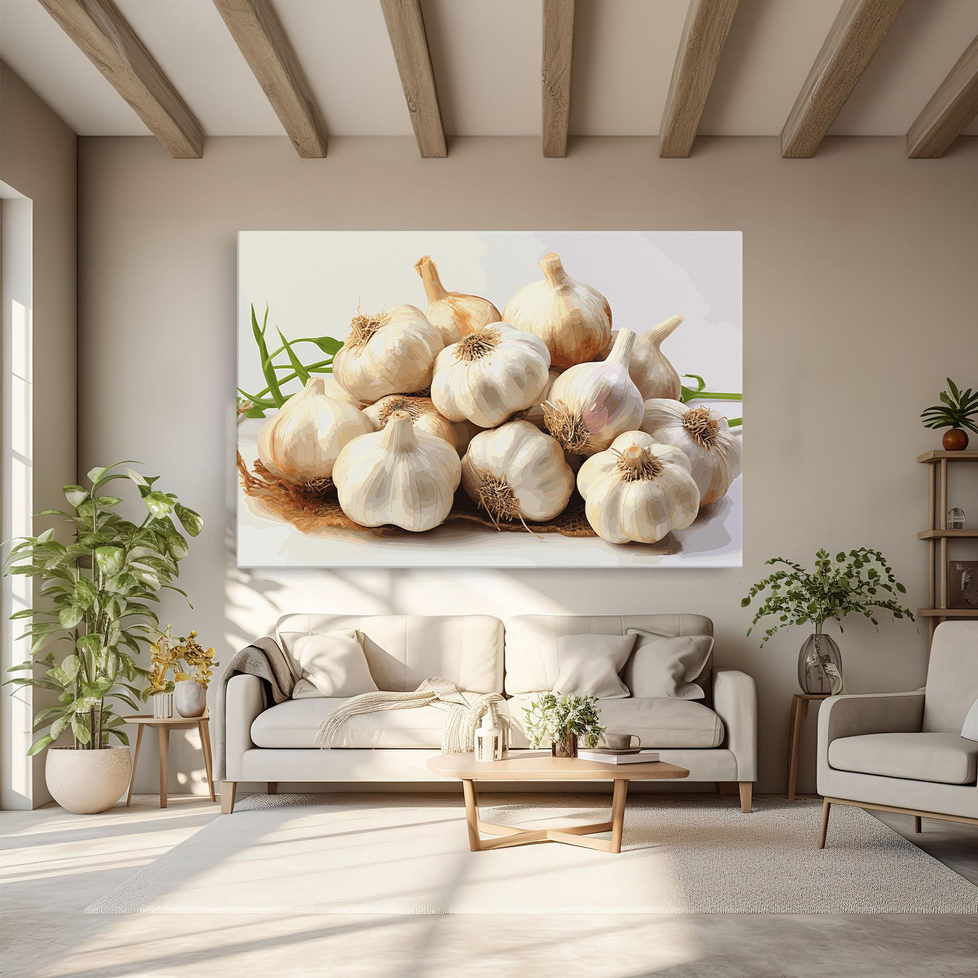 Obraz na Płótnie Garlic Art mockup 6