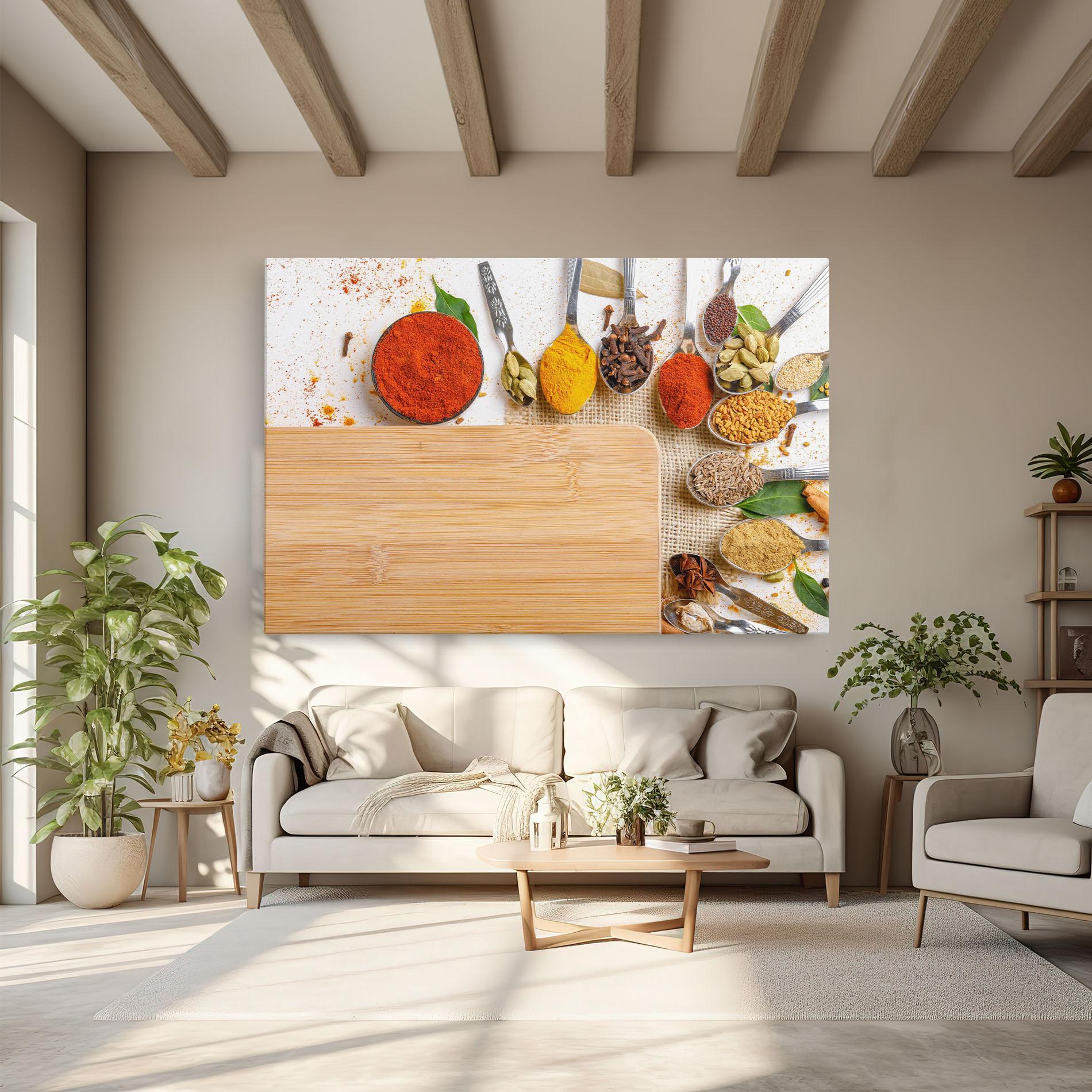 Obraz na Płótnie Spices Spoons mockup 6