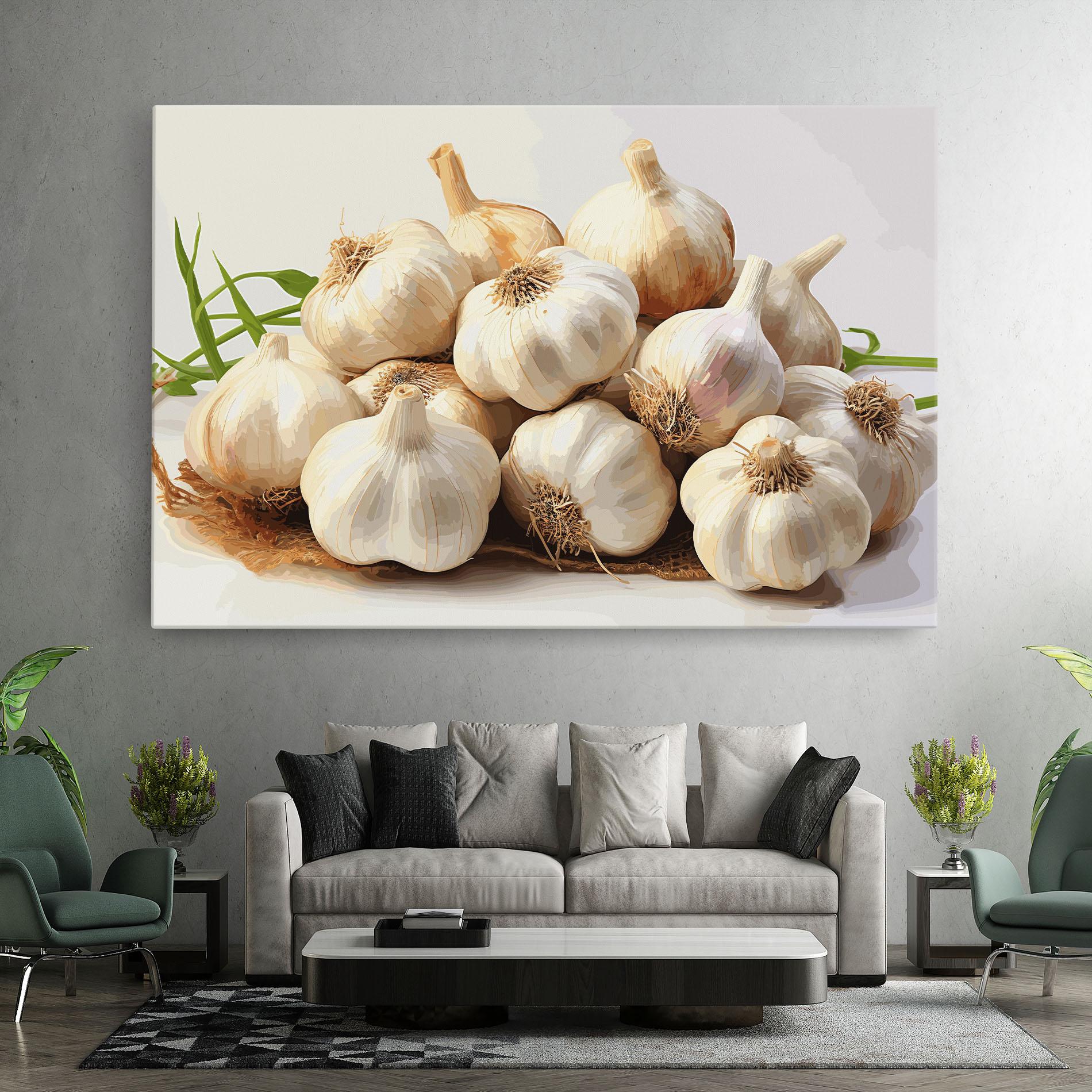 Obraz na Płótnie Garlic Art mockup 7