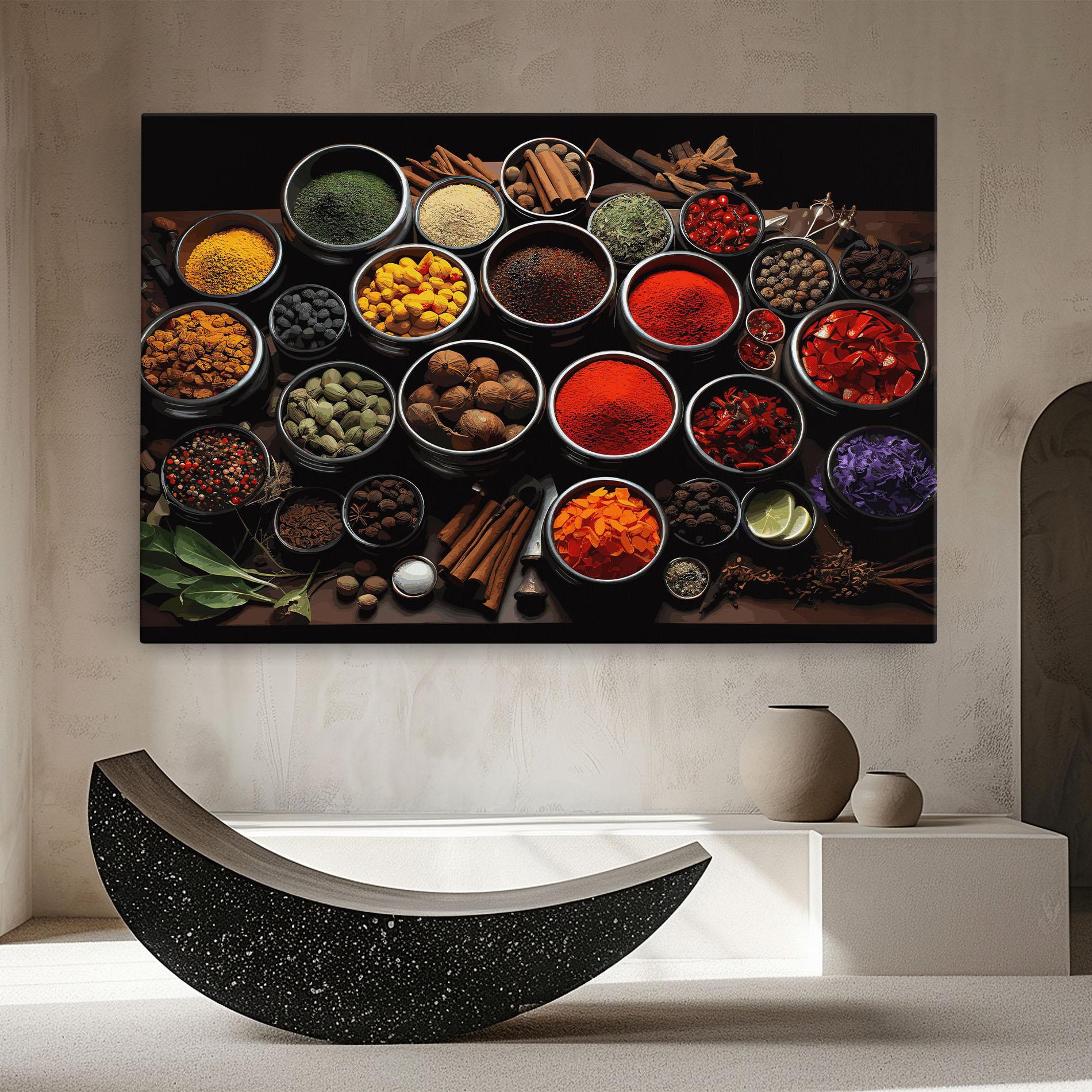 Obraz na Płótnie Colorful Herbs Art mockup 8