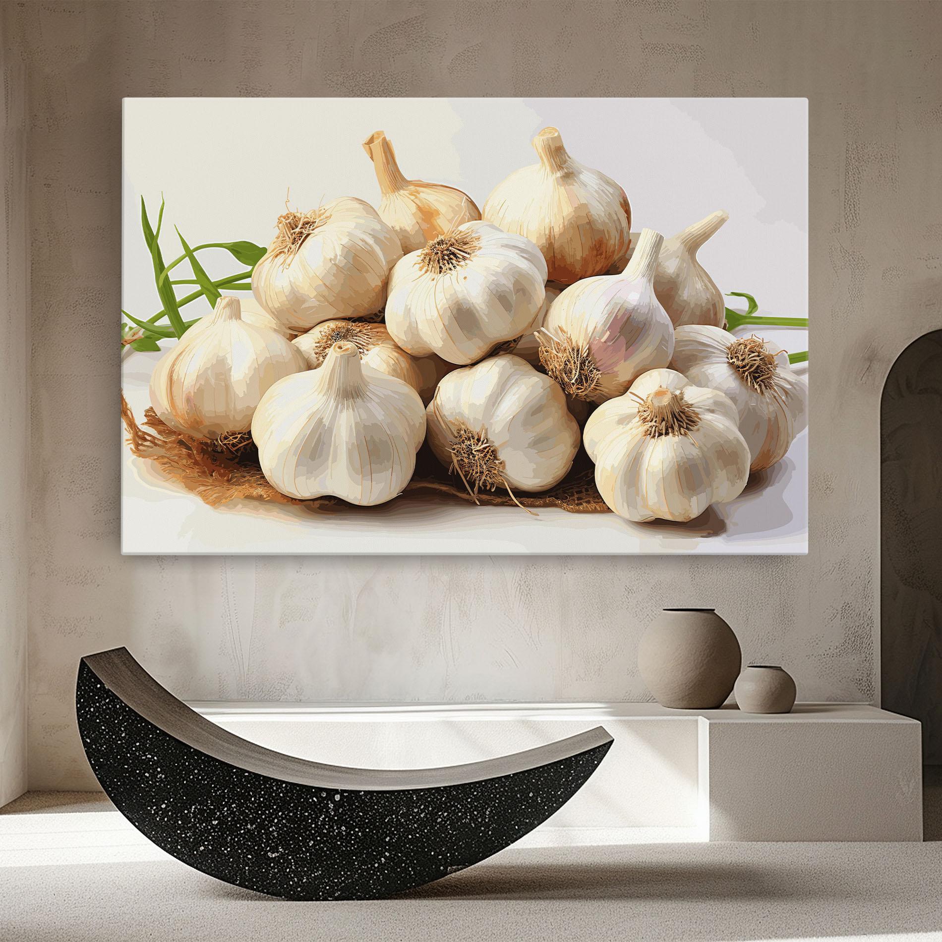 Obraz na Płótnie Garlic Art mockup 8