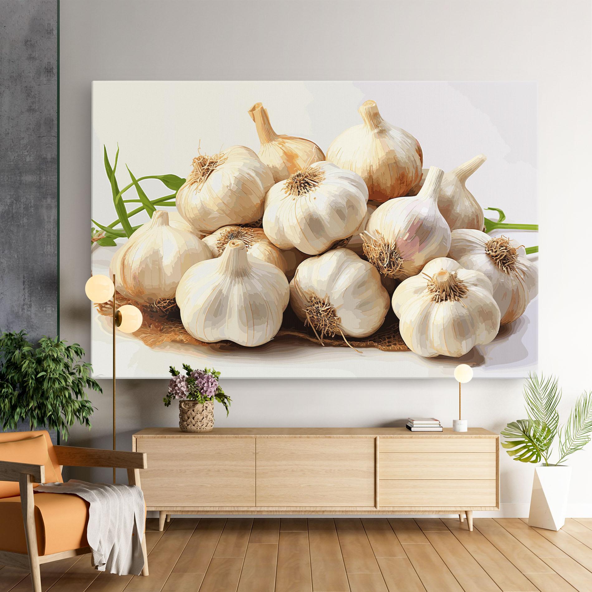 Obraz na Płótnie Garlic Art mockup 9