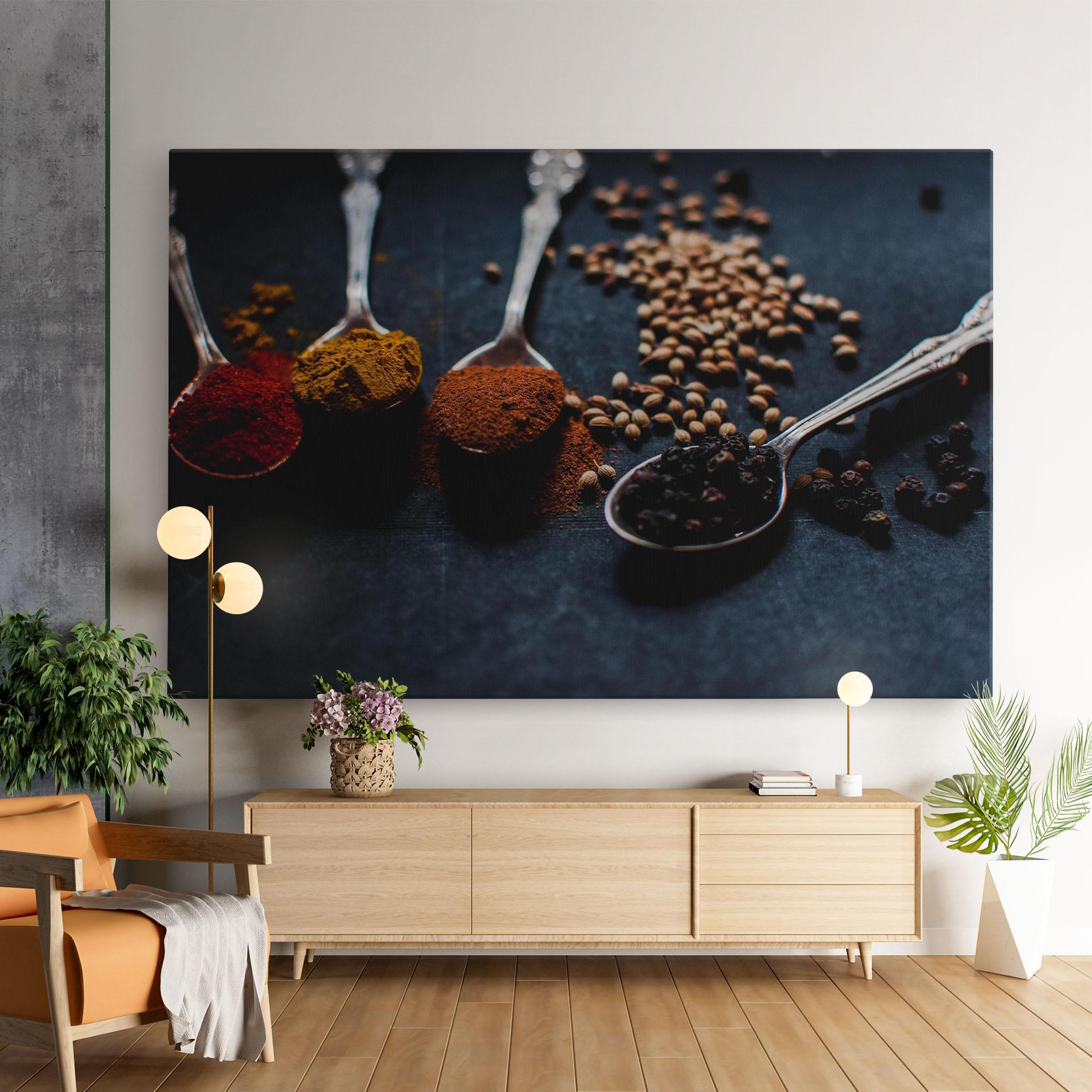 Obraz na Płótnie Spices Spoon mockup 9