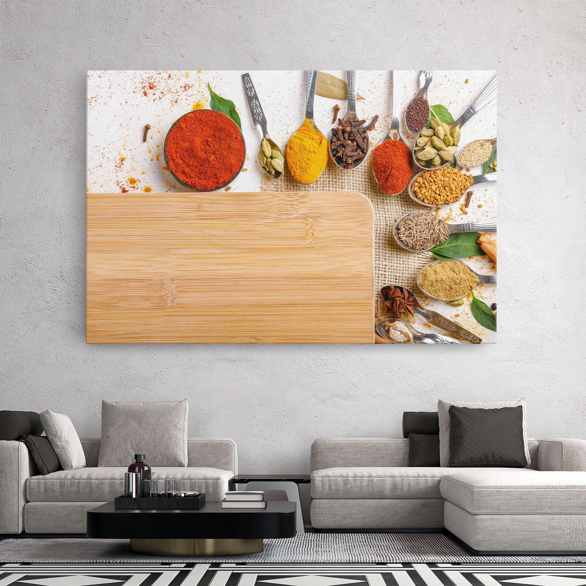 Obraz na Płótnie Spices Spoons mockup 2