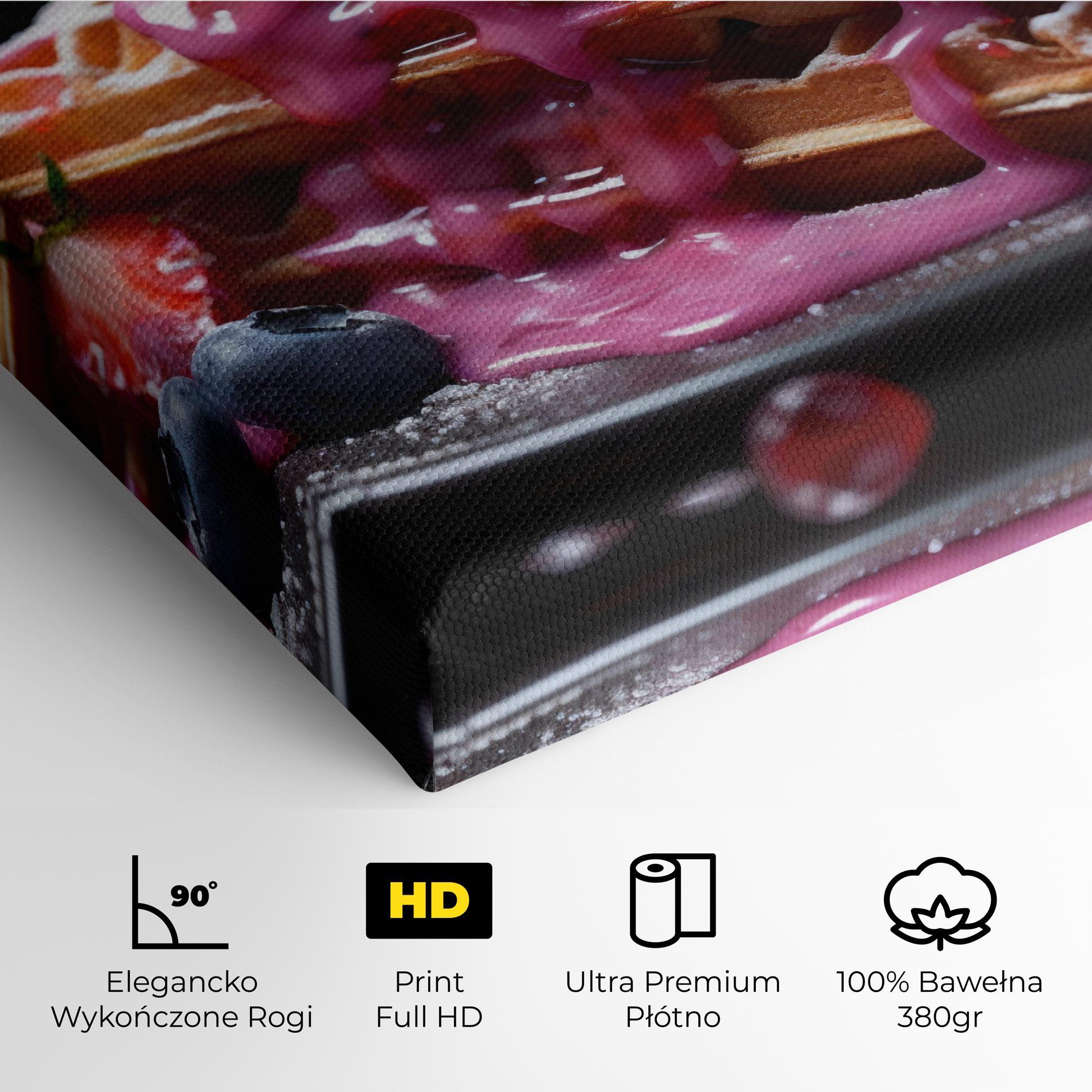 Obraz na Płótnie Berries Waffles mockup 4
