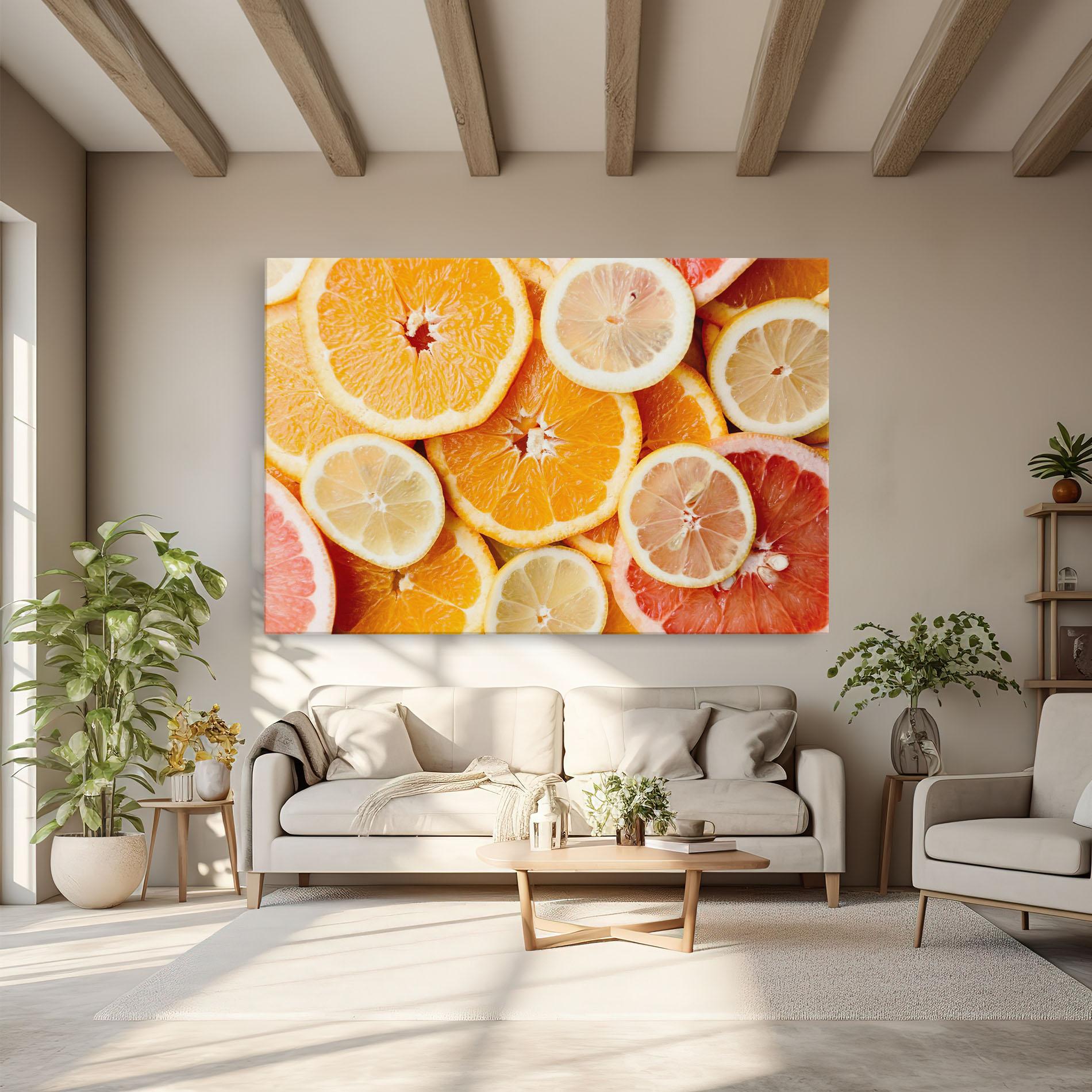 Obraz na Płótnie Citrus Fruits mockup 6