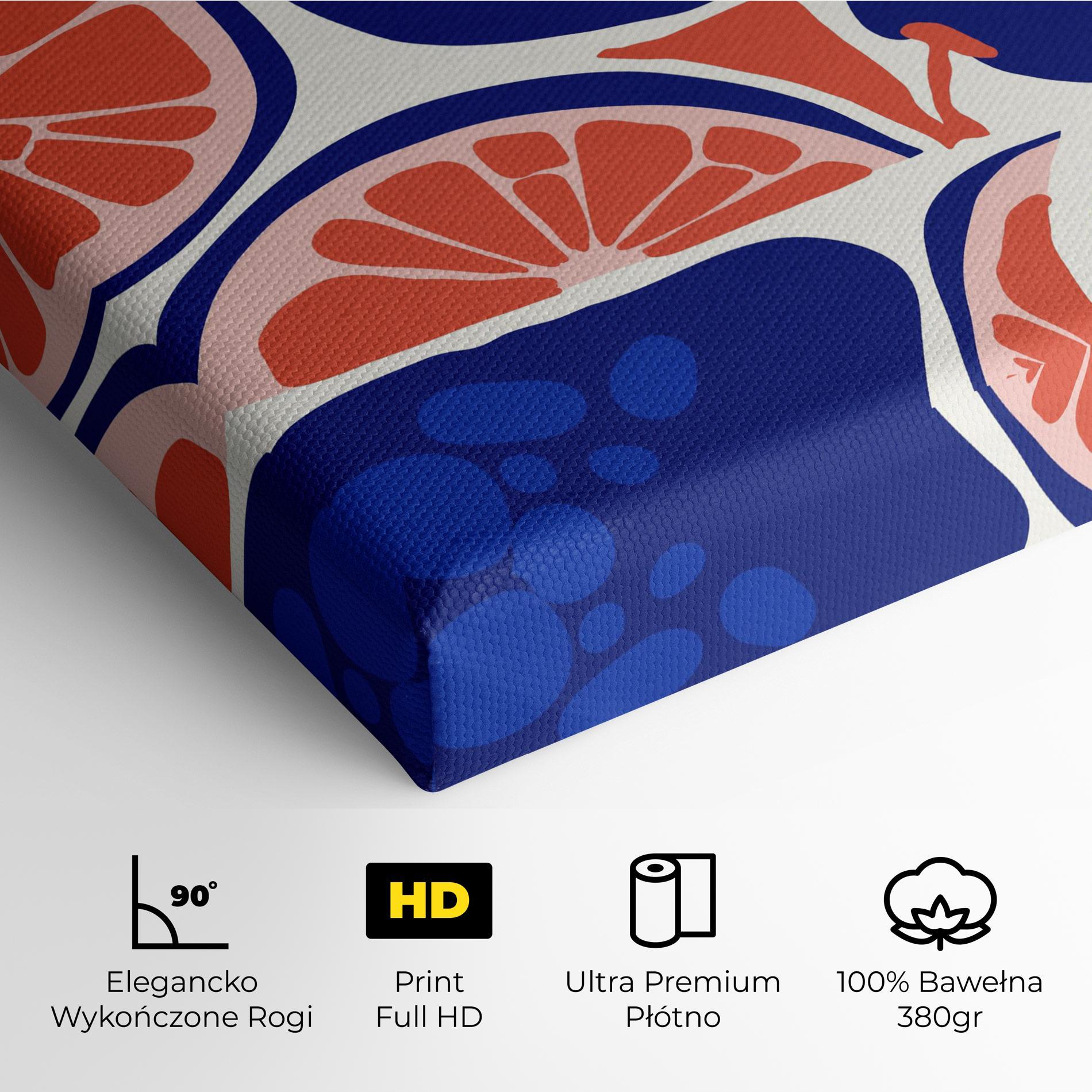 Obraz na Płótnie Blue Pink Fruit mockup 4