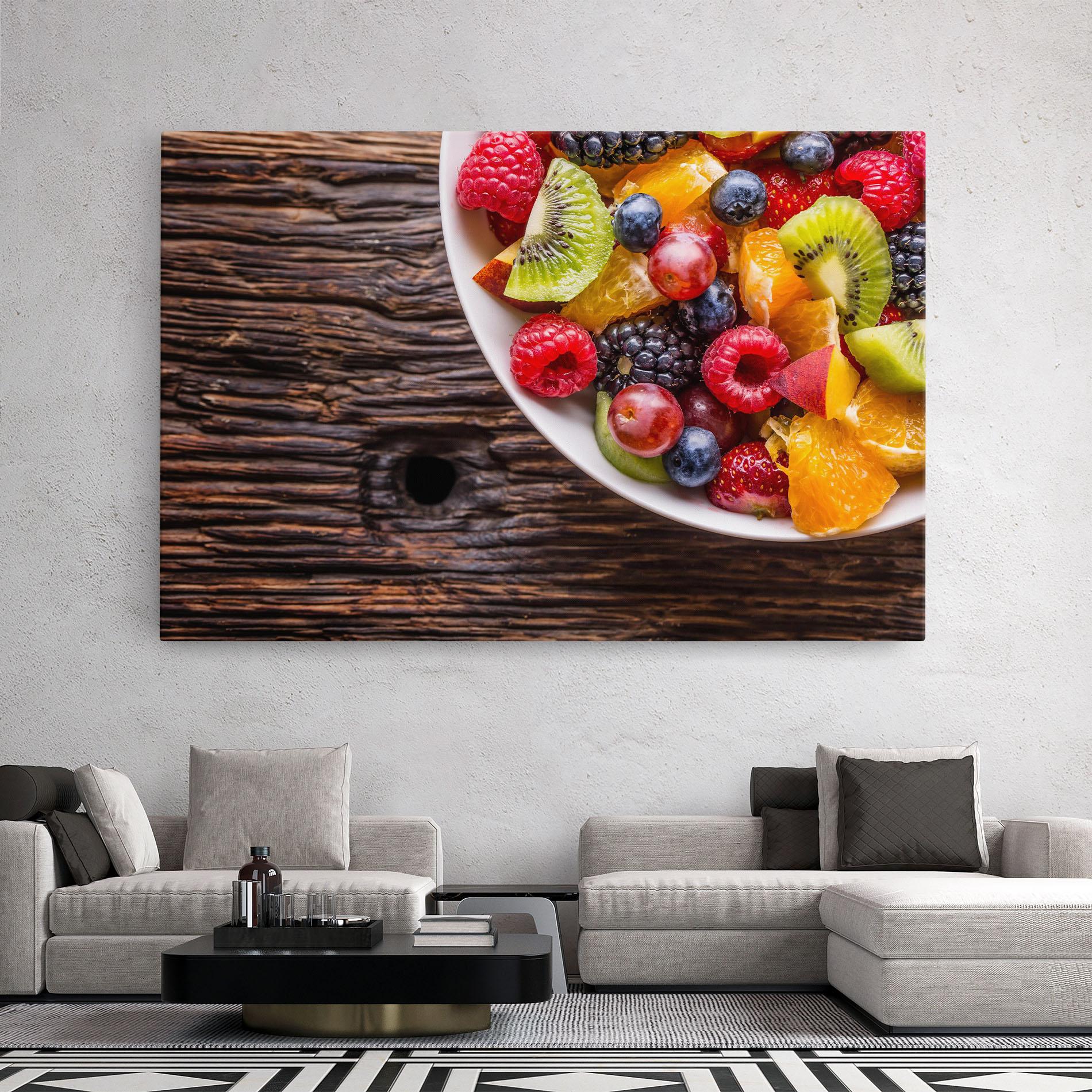 Obraz na Płótnie Fresh Fruit Salad mockup 2
