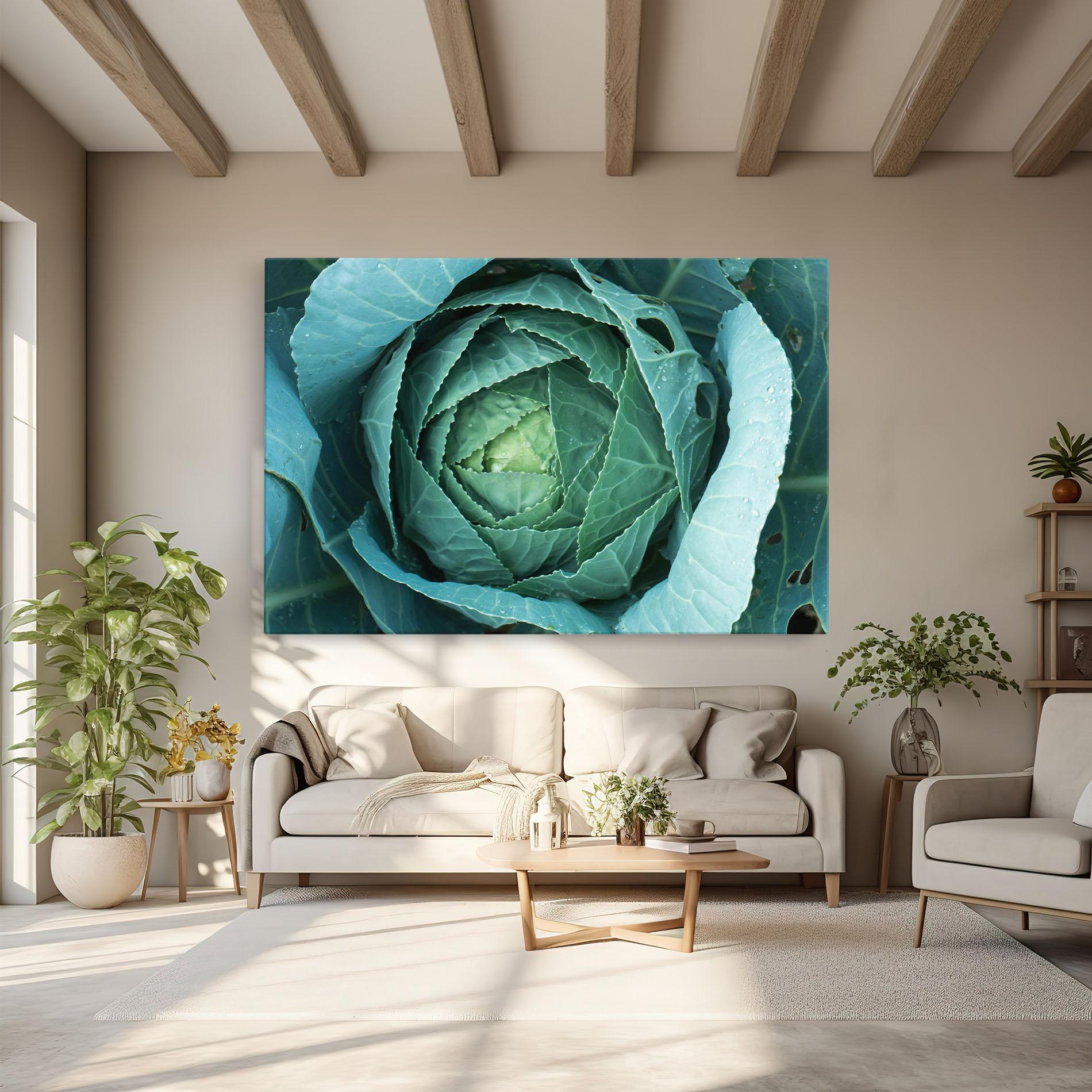 Obraz na Płótnie Blue Lettuce mockup 6