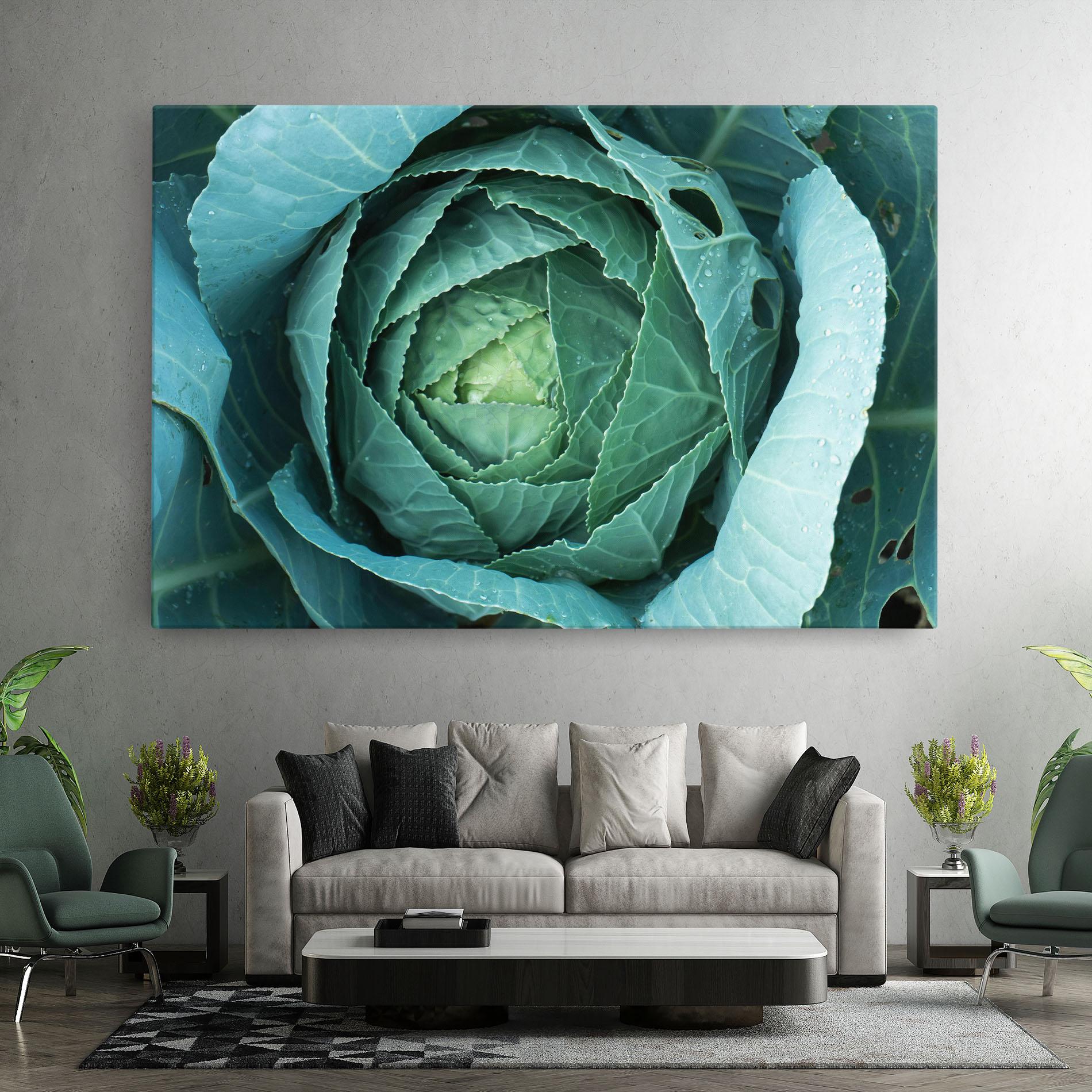 Obraz na Płótnie Blue Lettuce mockup 7