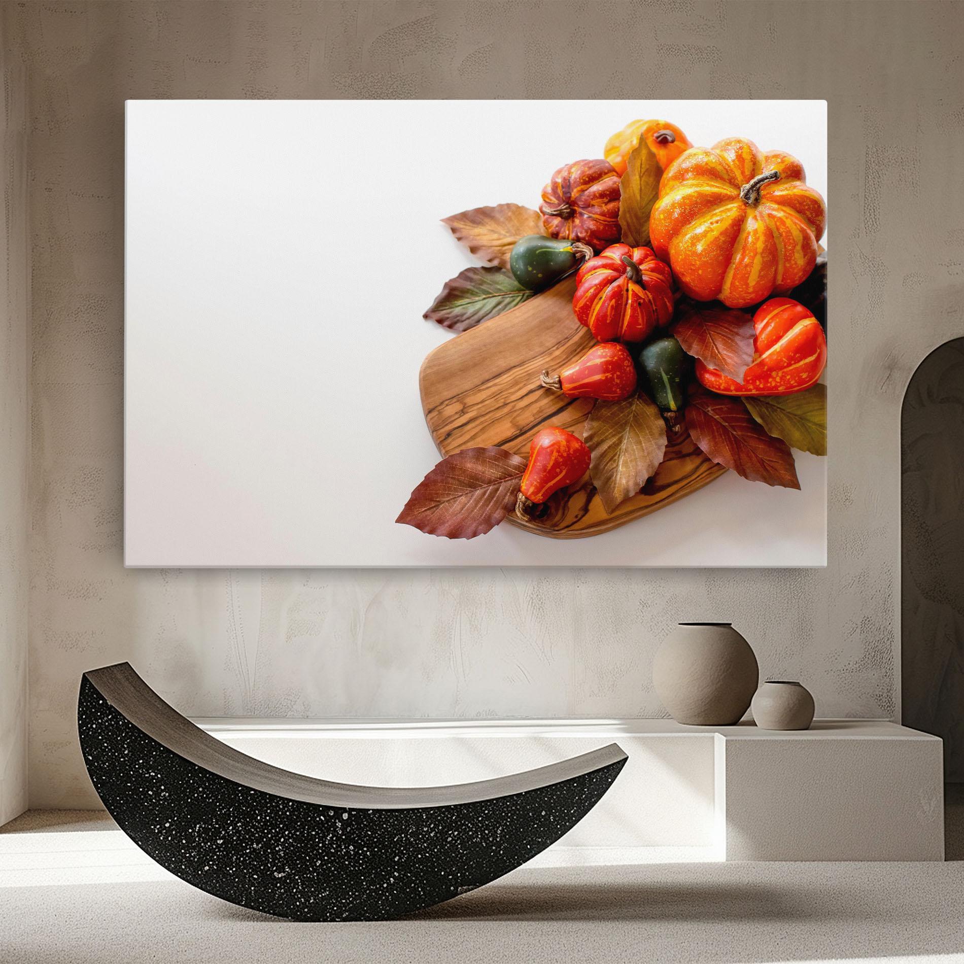 Obraz na Płótnie Autumn Pumpkins mockup 8