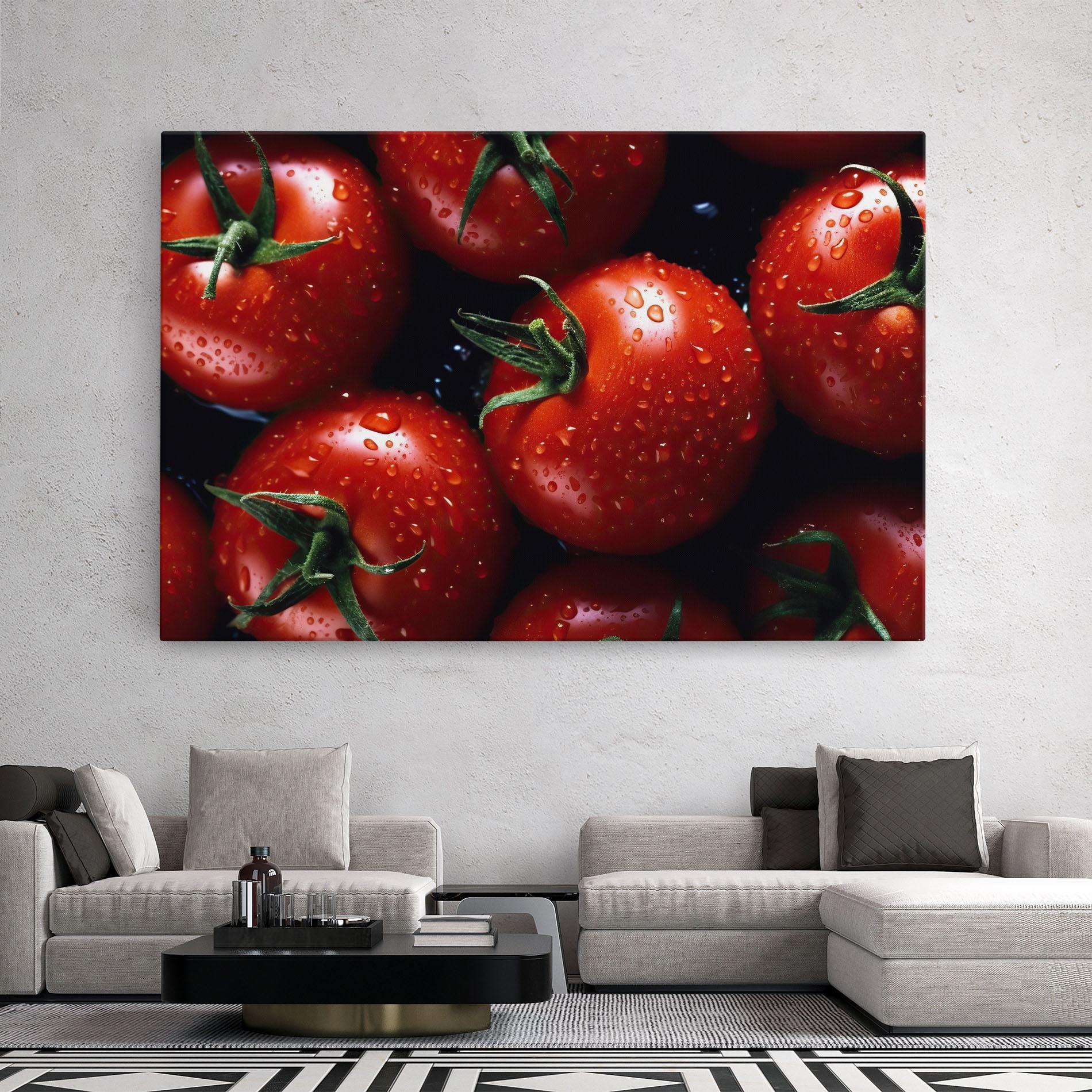 Obraz na Płótnie Red Wet Tomato mockup 2