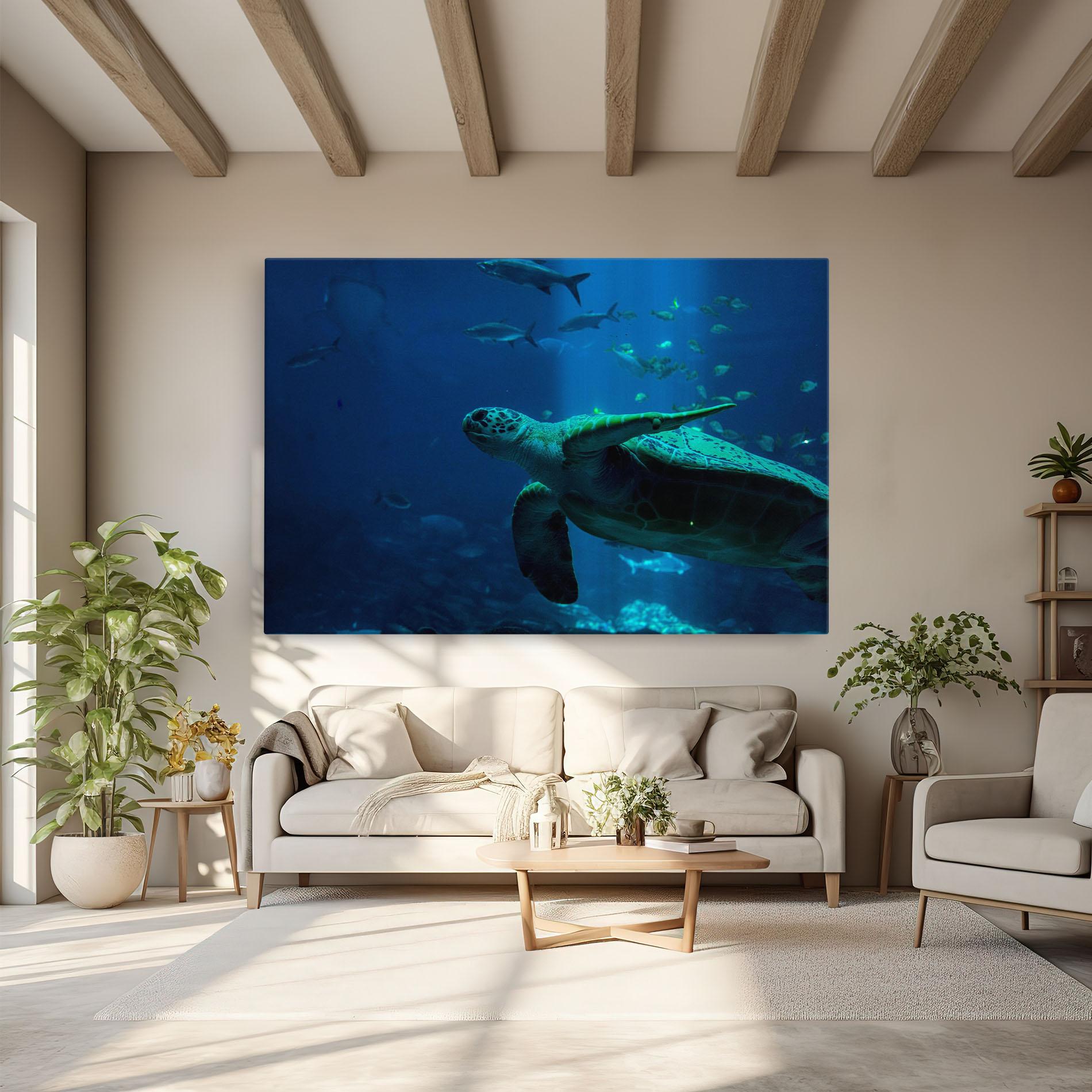 Obraz na Płótnie Green Turtule mockup 6