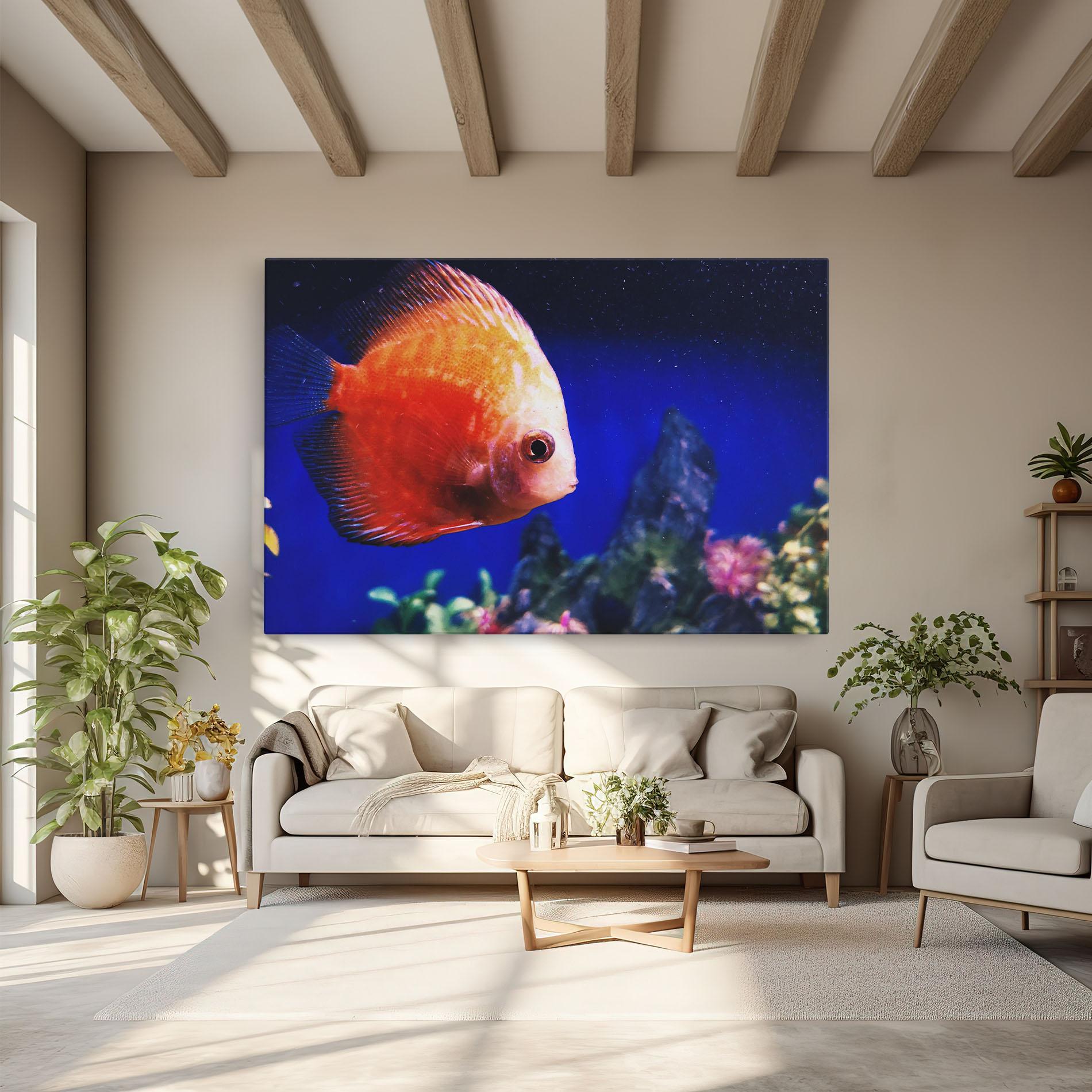 Obraz na Płótnie Pretty Orange Fish mockup 6