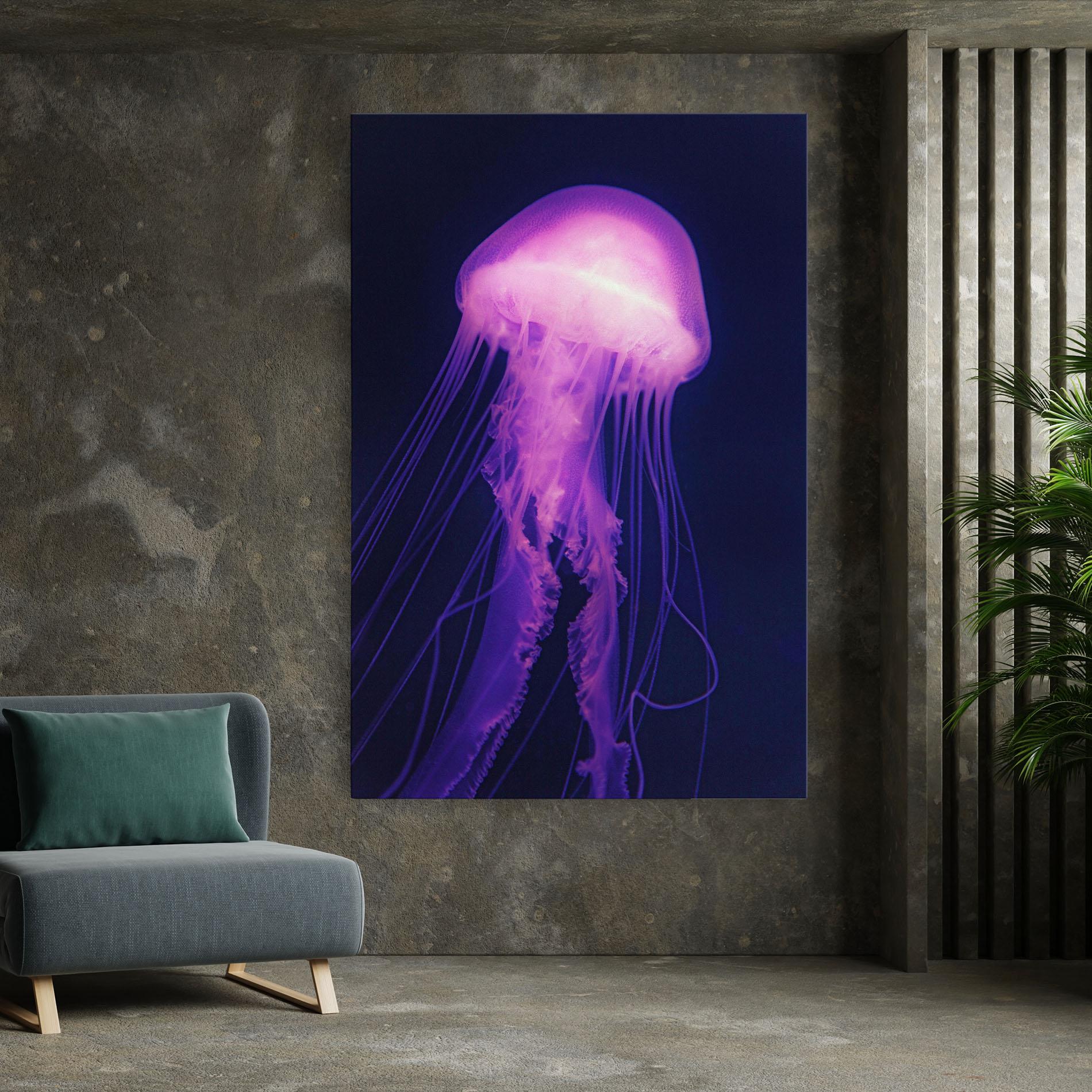Obraz na Płótnie Light Purple Jellyfish mockup 7
