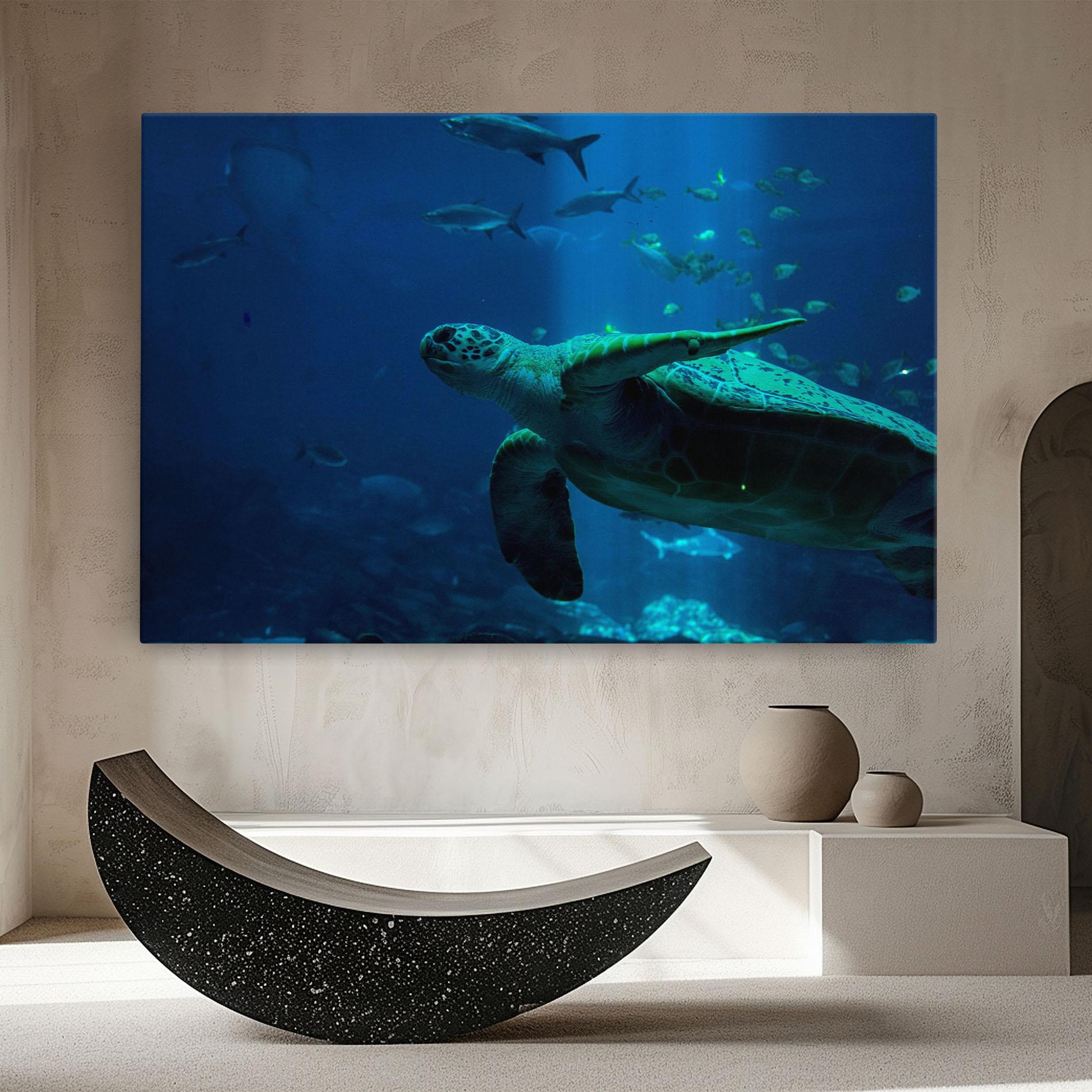 Obraz na Płótnie Green Turtule mockup 8