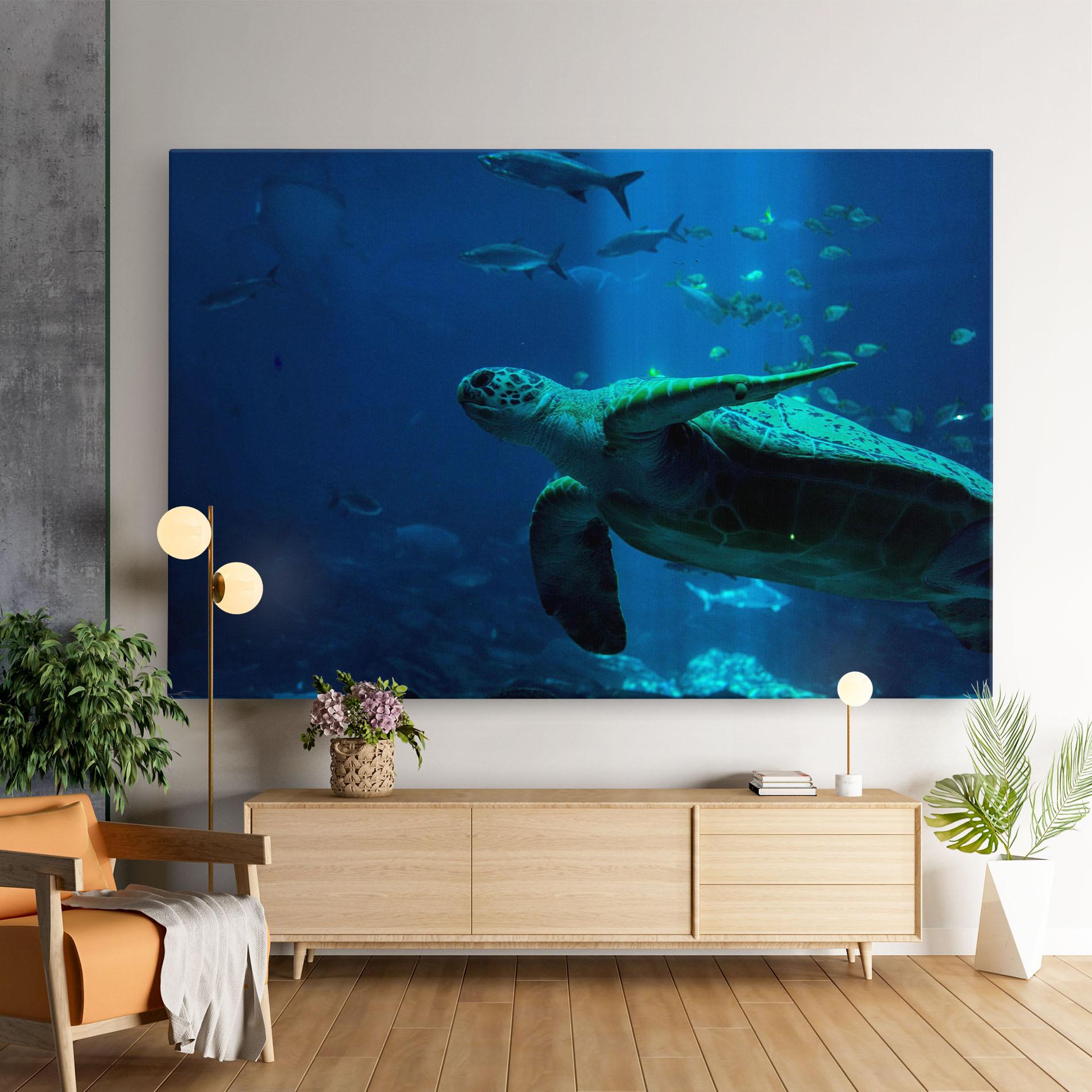 Obraz na Płótnie Green Turtule mockup 9