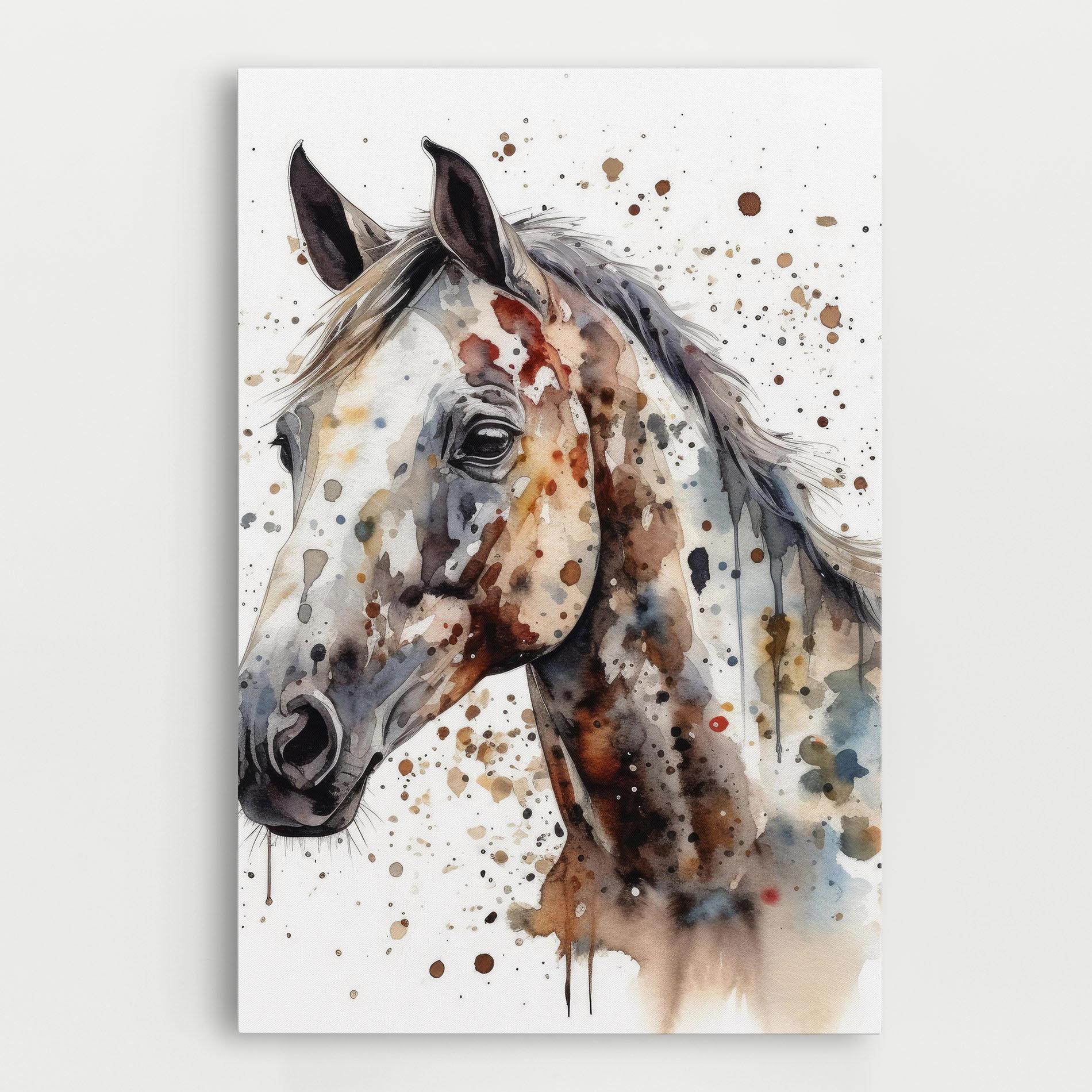 Obraz na Płótnie Watercolor Horse mockup 0
