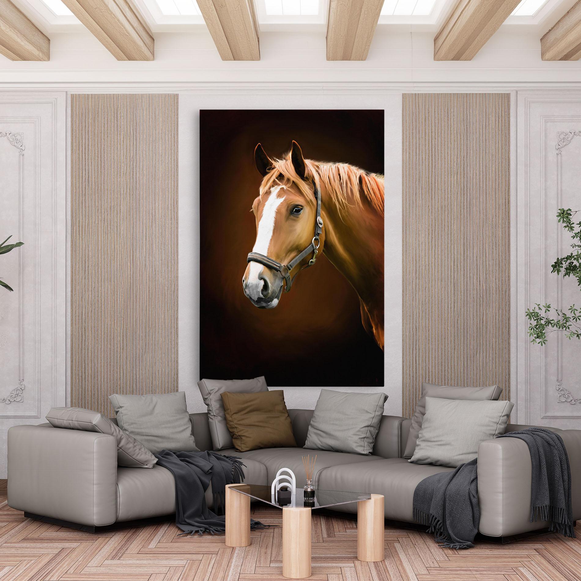 Obraz na Płótnie Digital Painted Horse mockup 6