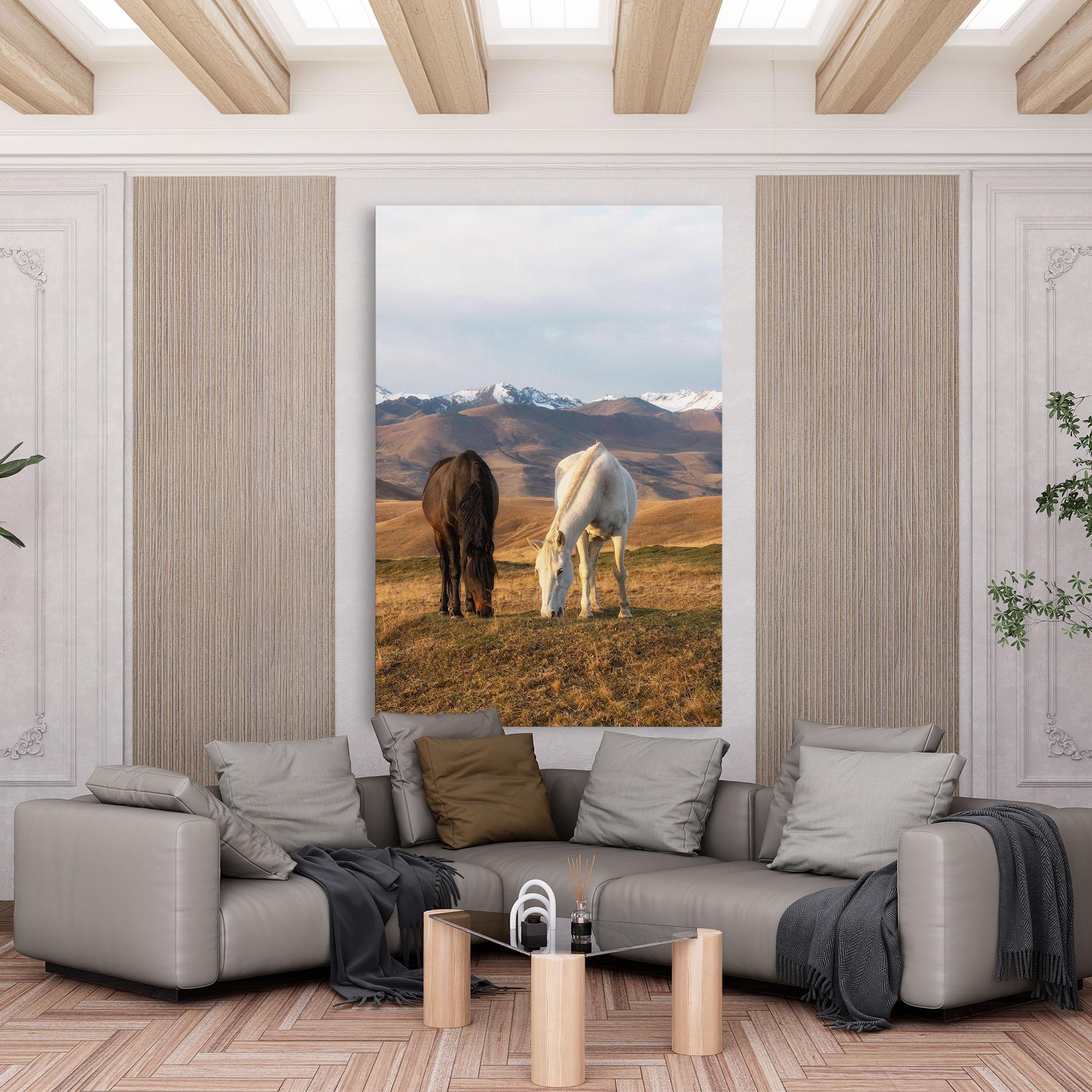 Obraz na Płótnie Mountain Horses mockup 6