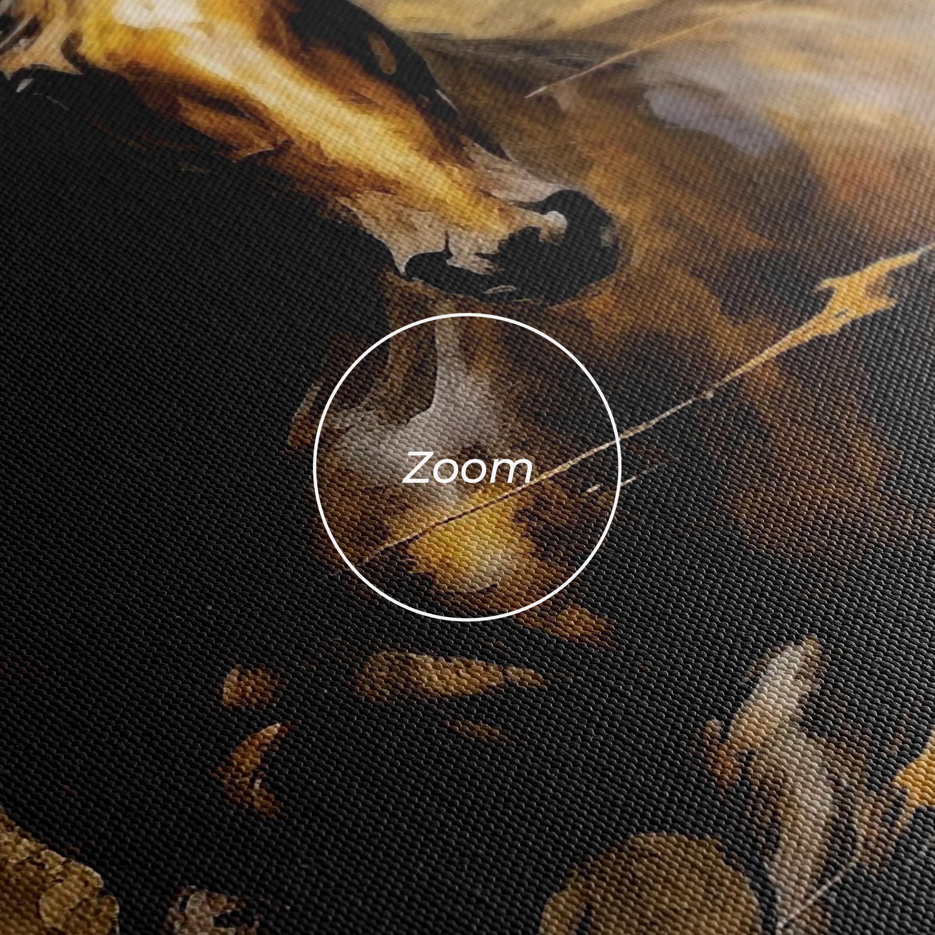 Obraz na Płótnie Gold Brown Horse mockup 3