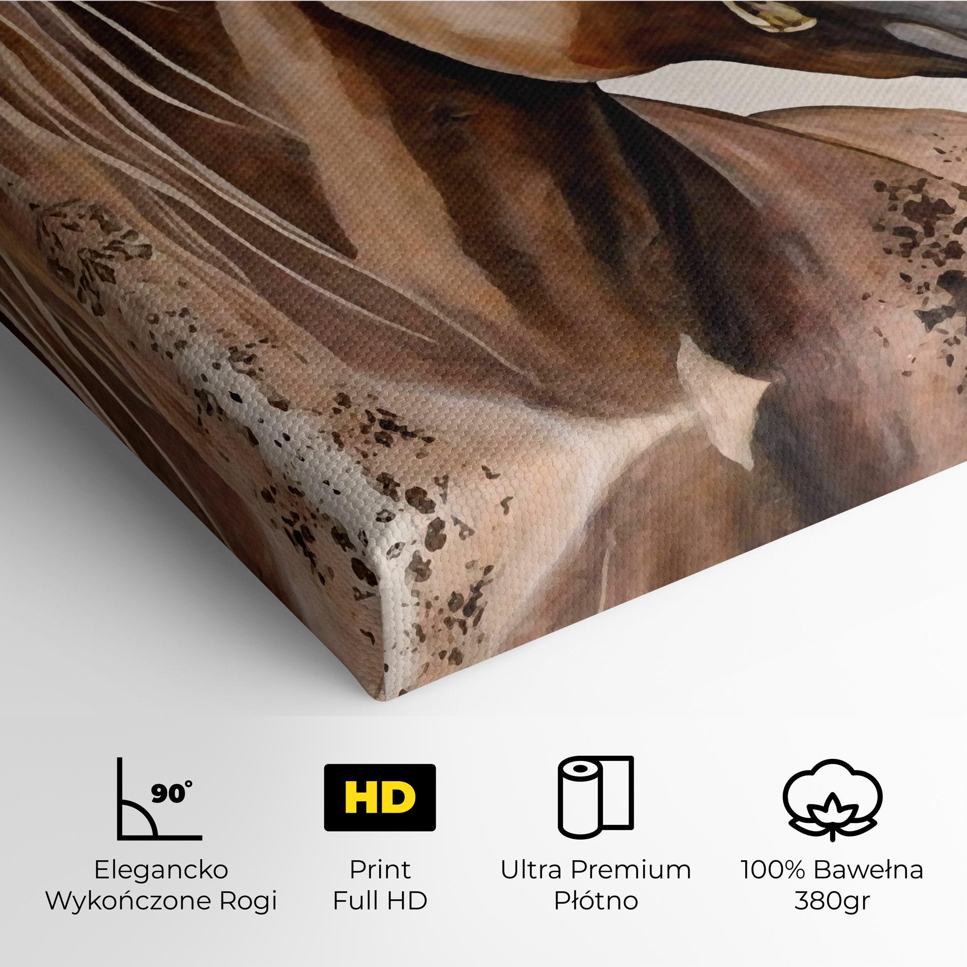 Obraz na Płótnie Gold Horse Painting mockup 4