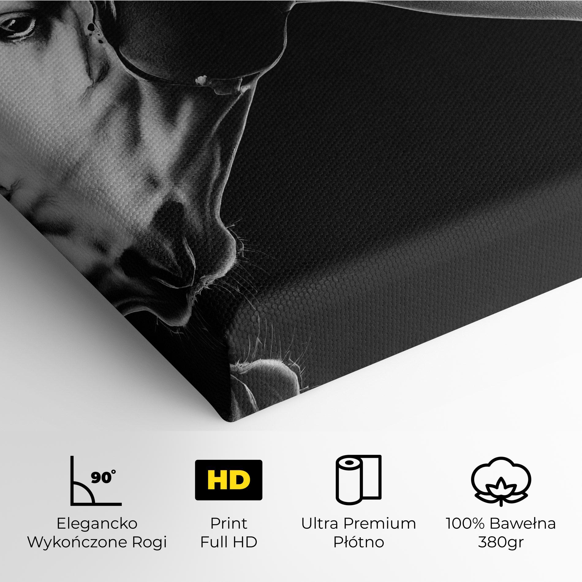 Obraz na Płótnie Gray Horse Profile mockup 4