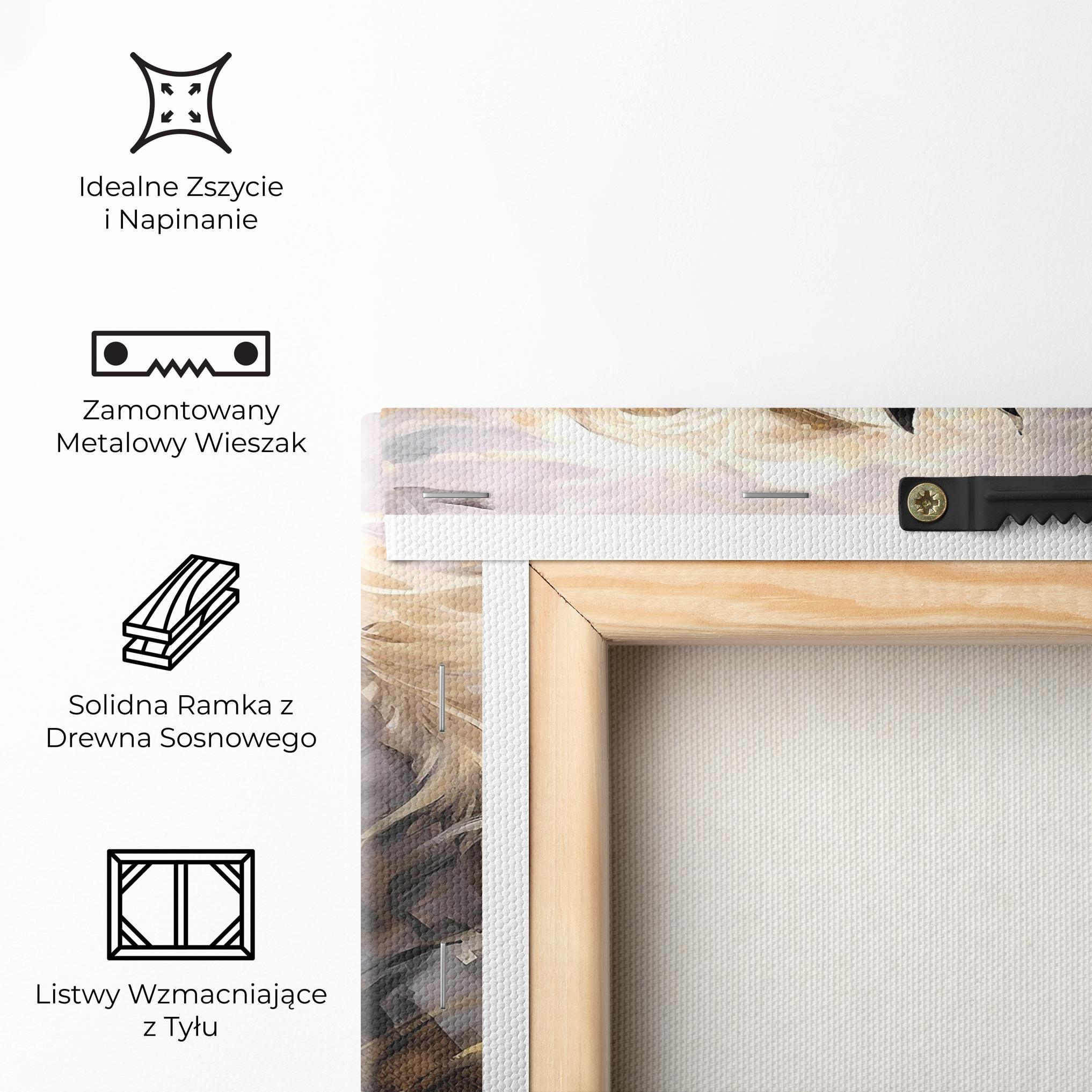 Obraz na Płótnie Black And White Horses mockup 5