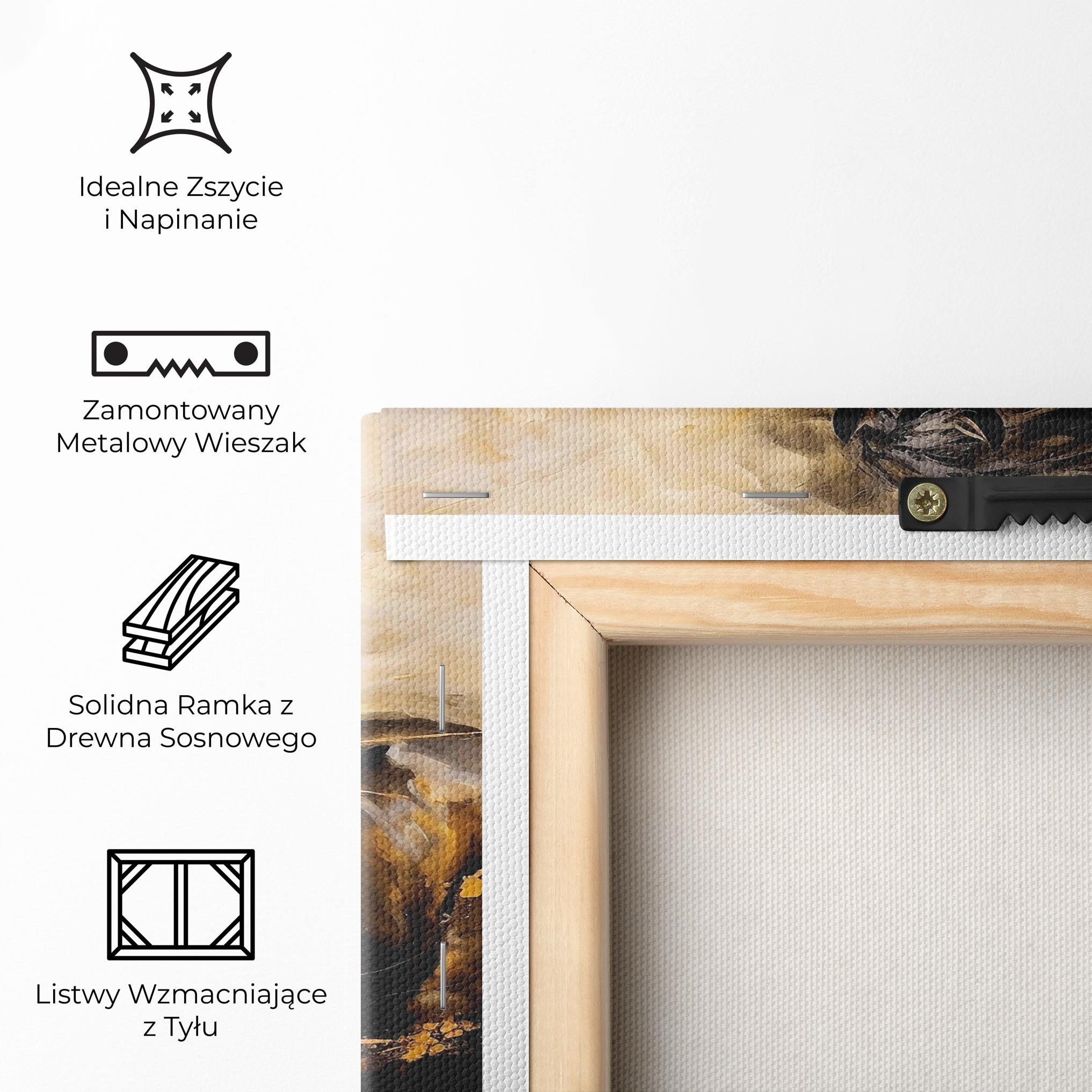 Obraz na Płótnie Gold Brown Horse mockup 5