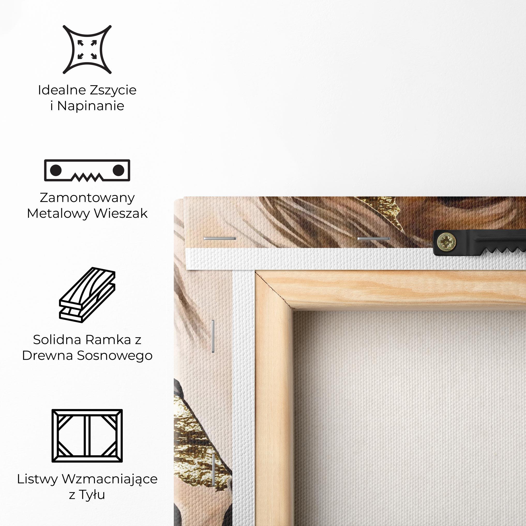 Obraz na Płótnie Gold Horse Painting mockup 5