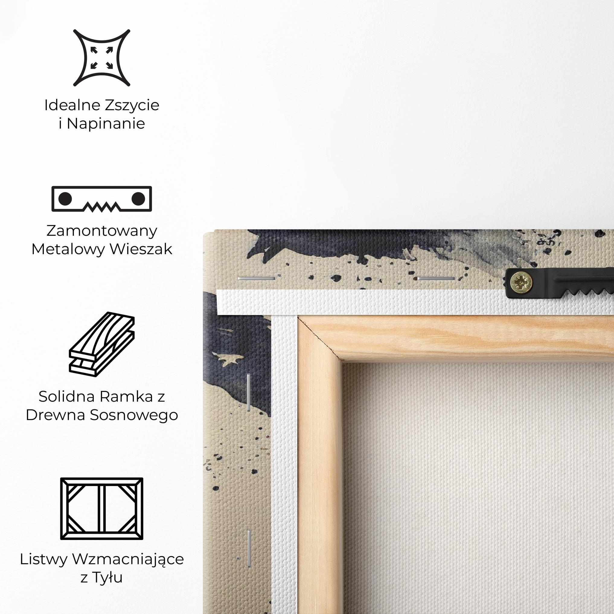 Obraz na Płótnie Watercolor Black Horse mockup 5