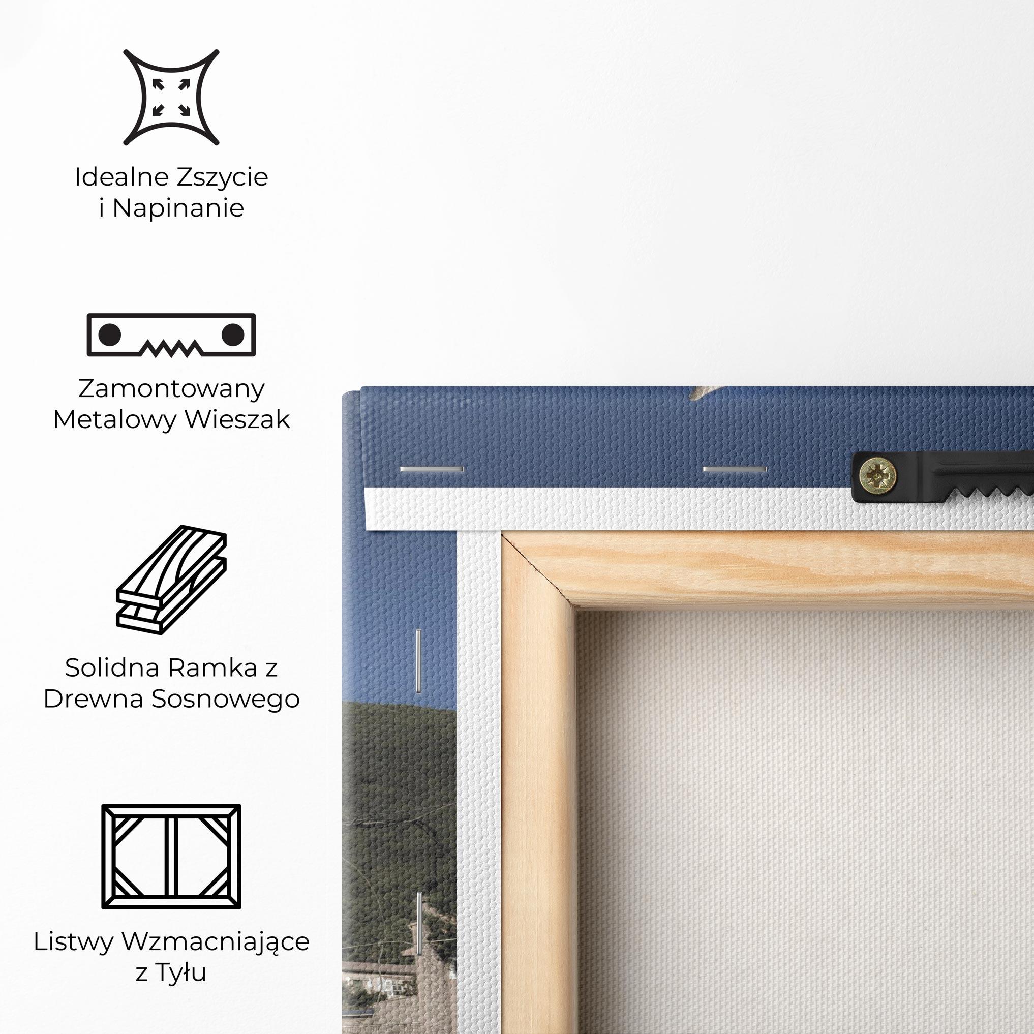 Obraz na Płótnie White Grey Horse mockup 5