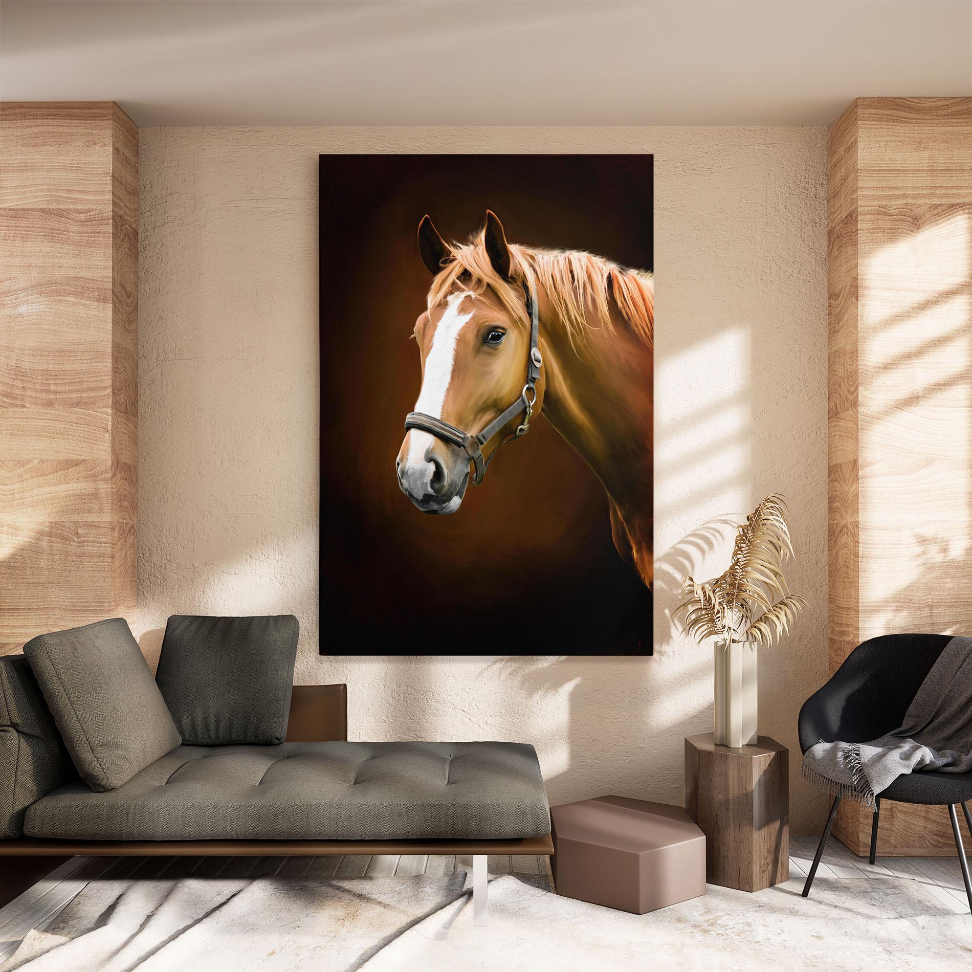 Obraz na Płótnie Digital Painted Horse mockup 8