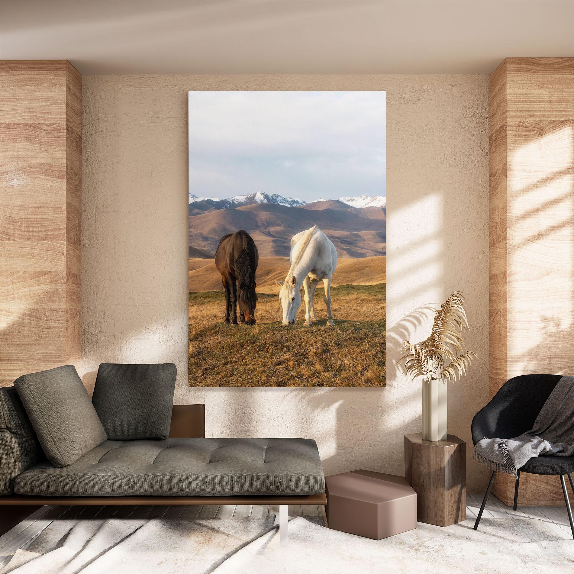 Obraz na Płótnie Mountain Horses mockup 8