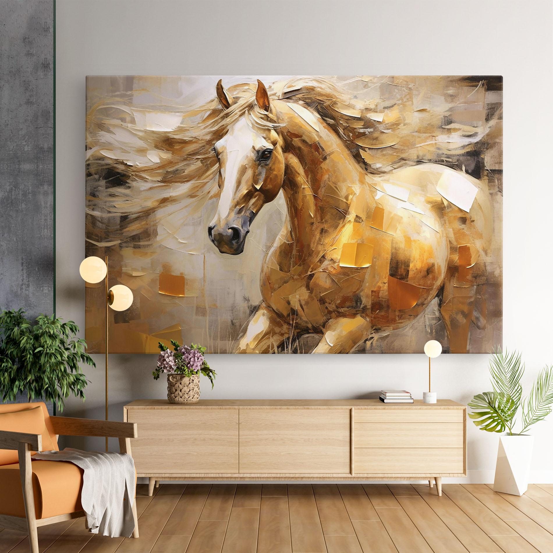 Obraz na Płótnie Light Brown Horse mockup 9