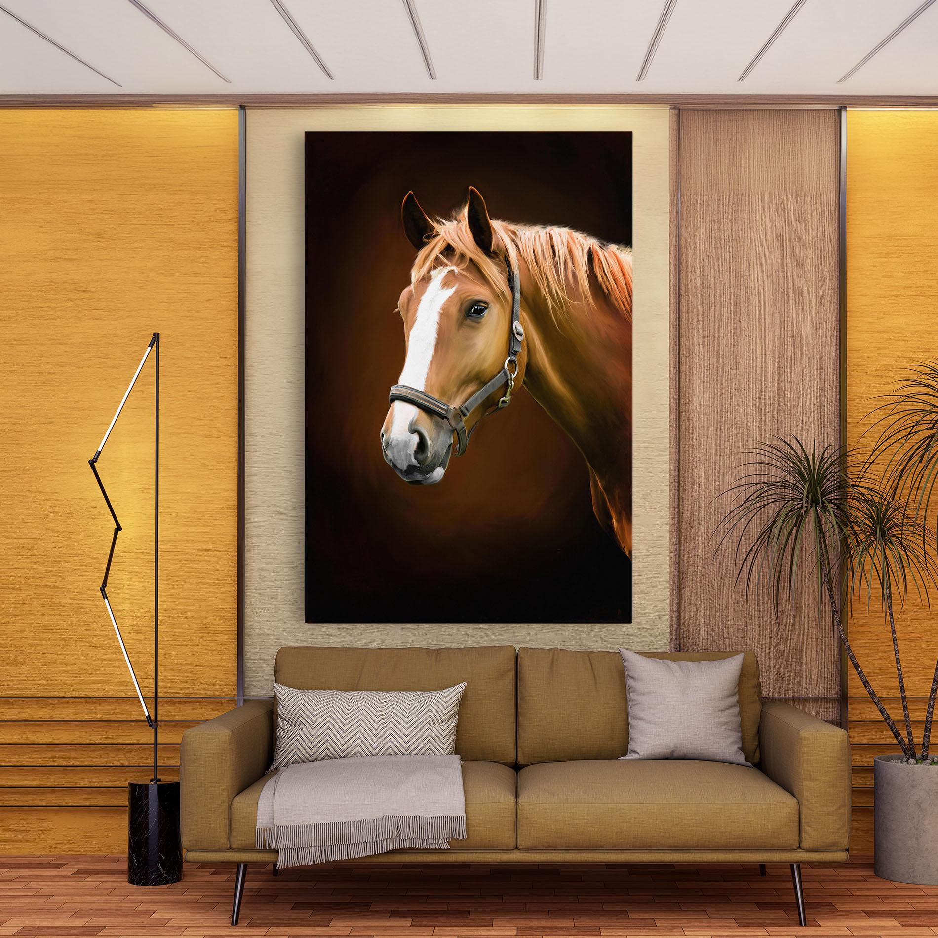 Obraz na Płótnie Digital Painted Horse mockup 9