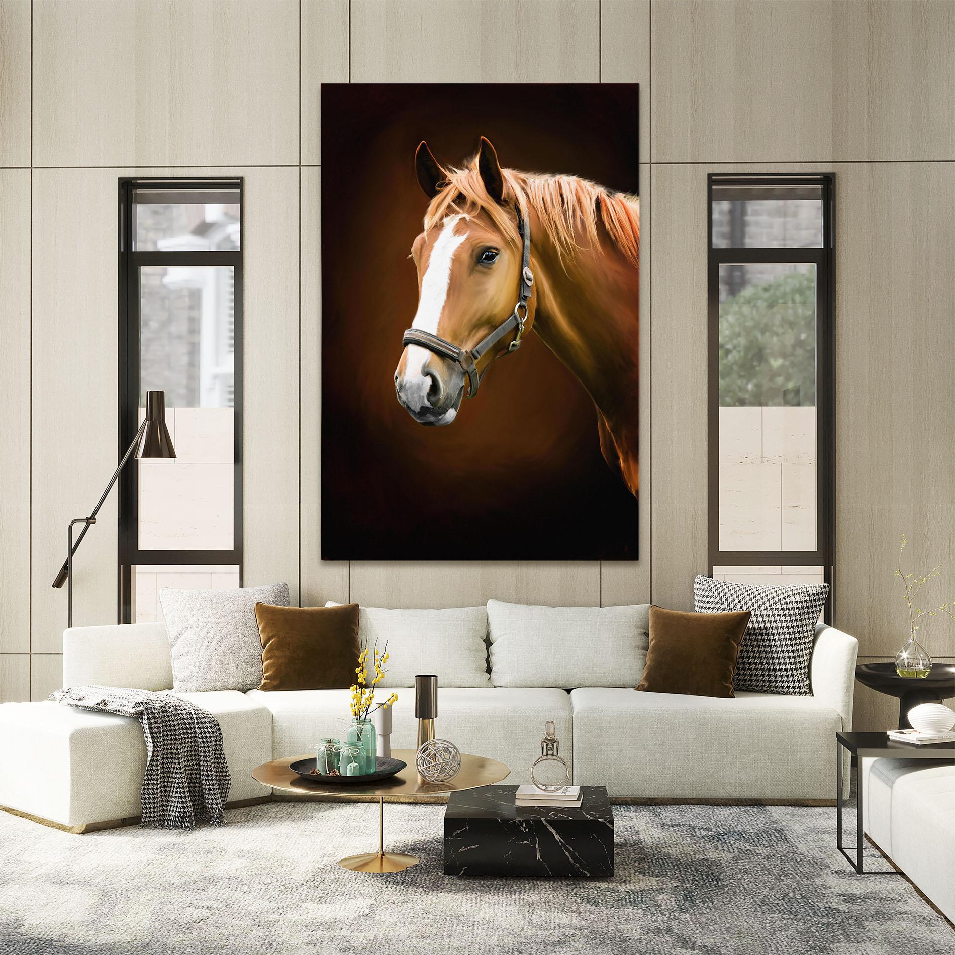 Obraz na Płótnie Digital Painted Horse mockup 2