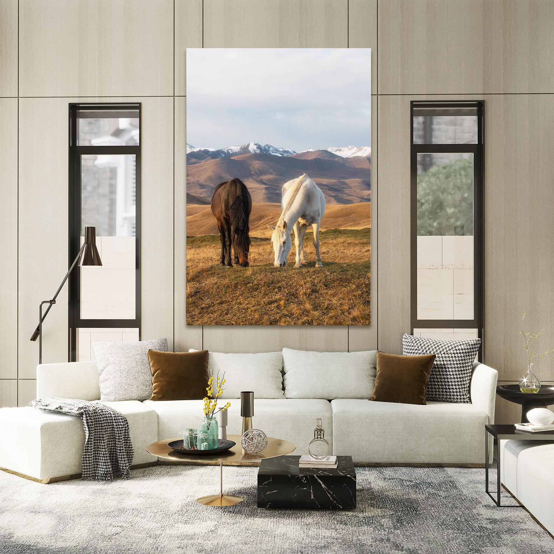 Obraz na Płótnie Mountain Horses mockup 2