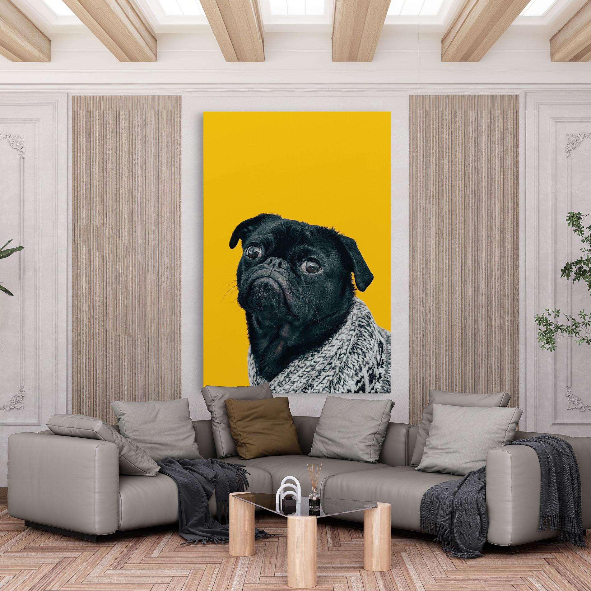 Obraz na Płótnie Black Pug mockup 6