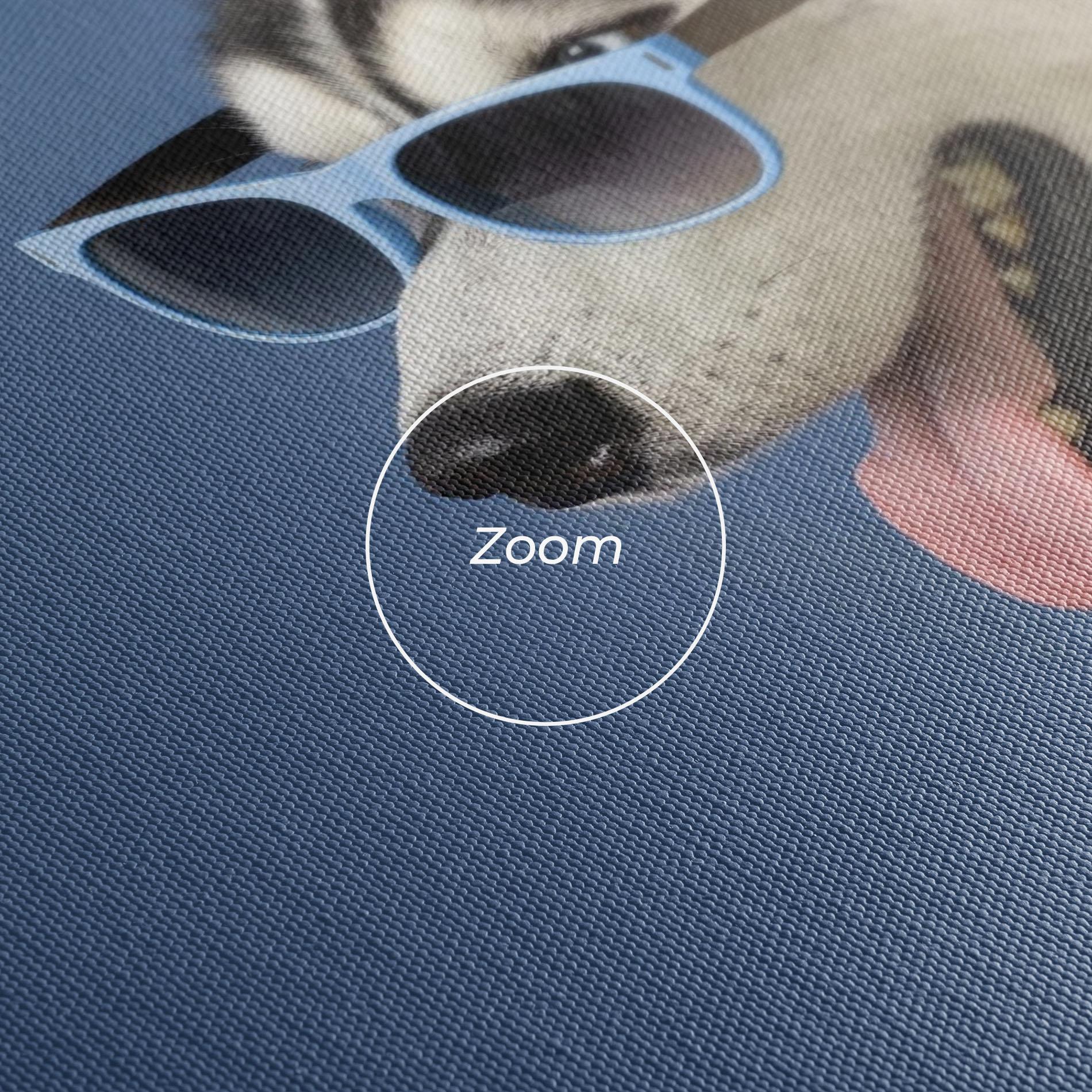 Obraz na Płótnie Blue Glasses Dog mockup 3