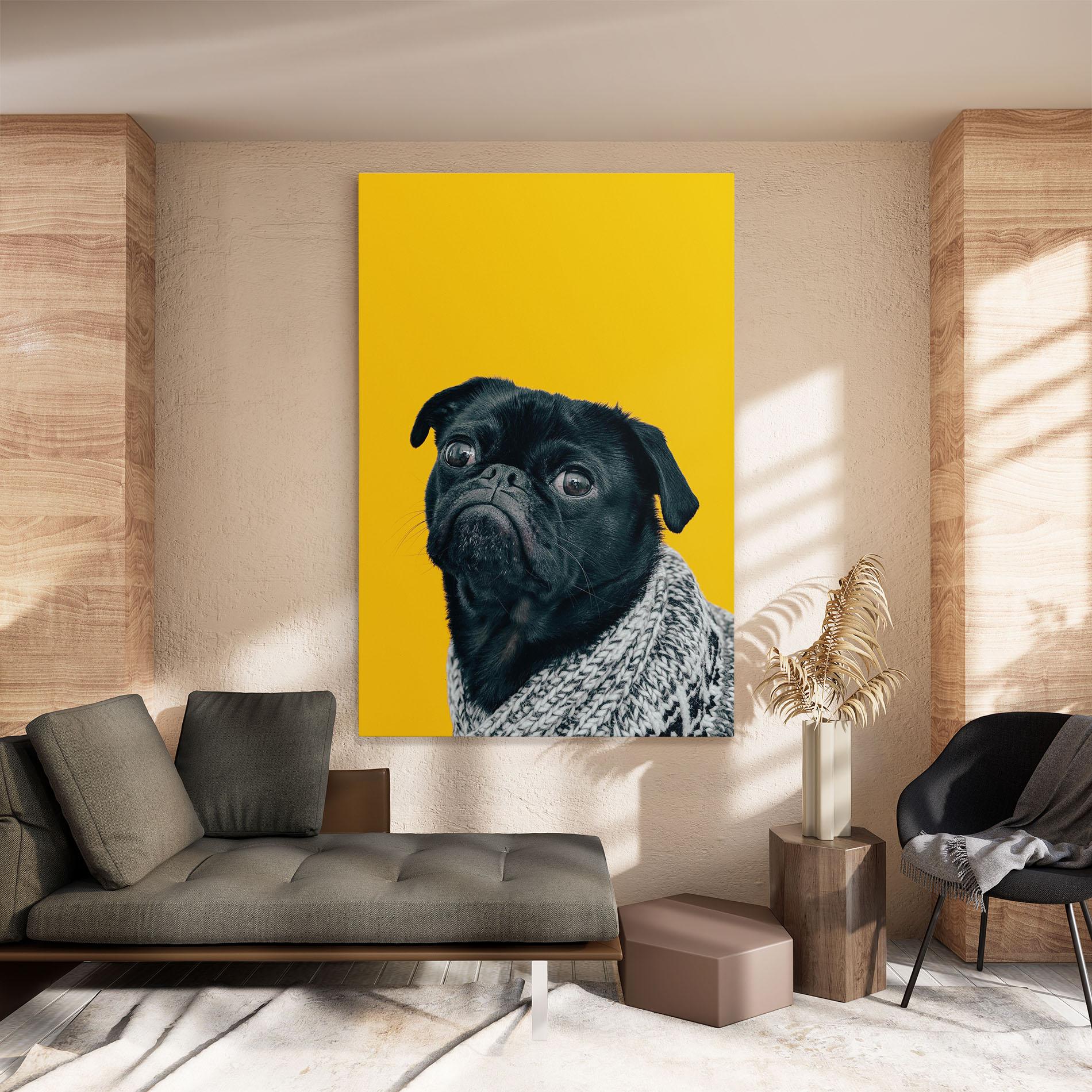 Obraz na Płótnie Black Pug mockup 8