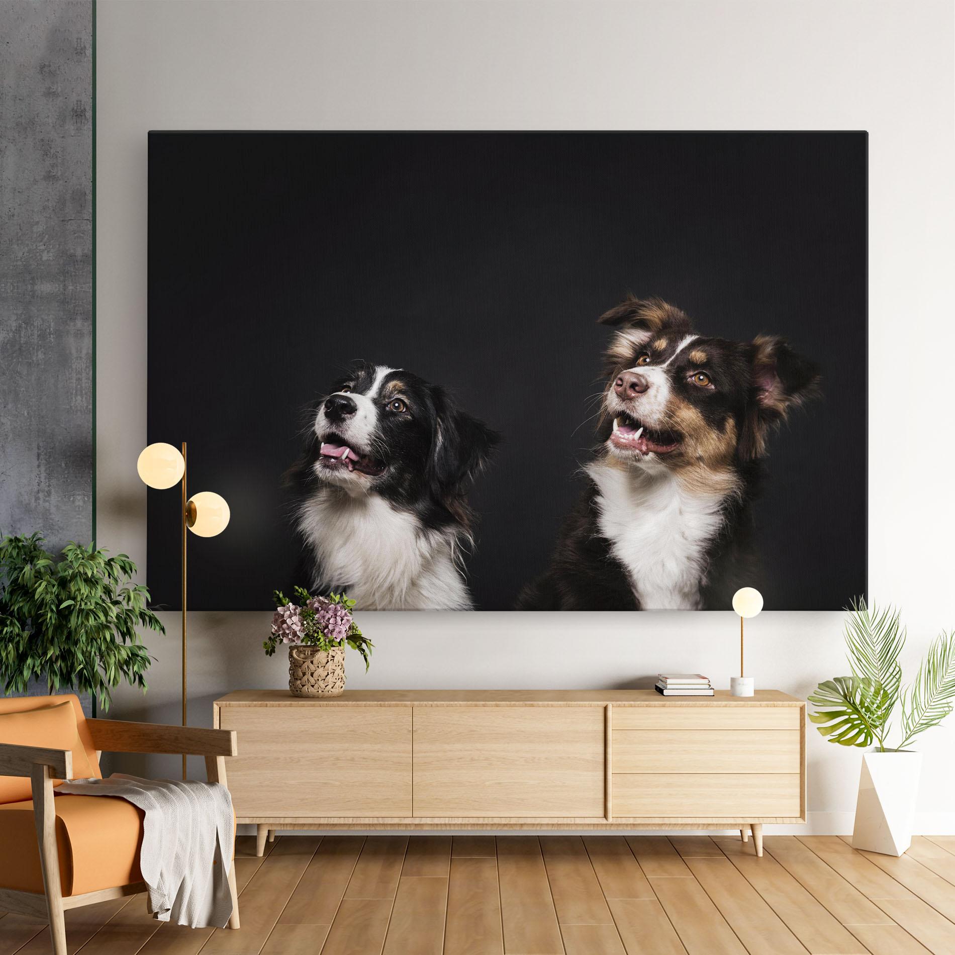 Obraz na Płótnie Cute Dogs Standing mockup 9