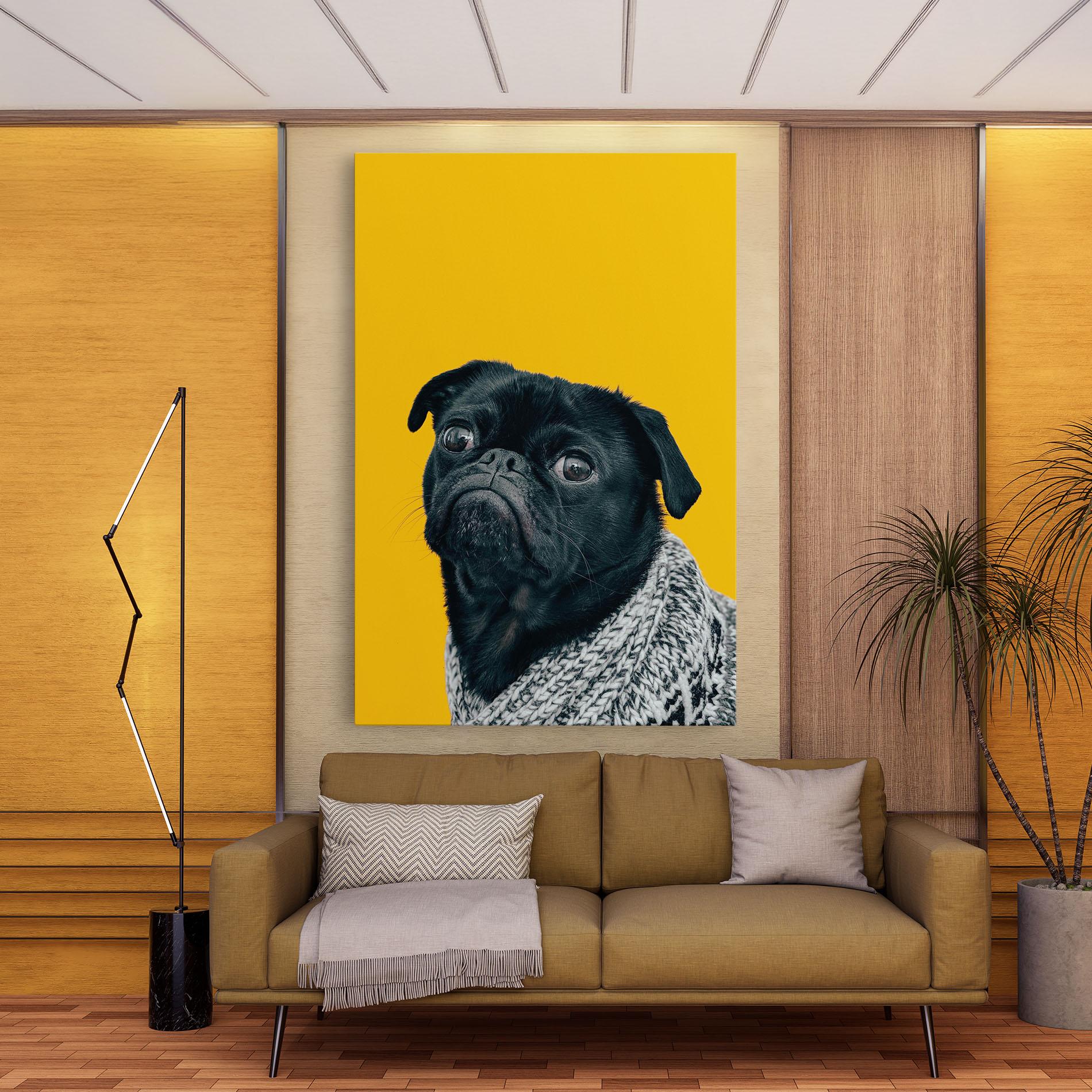 Obraz na Płótnie Black Pug mockup 9