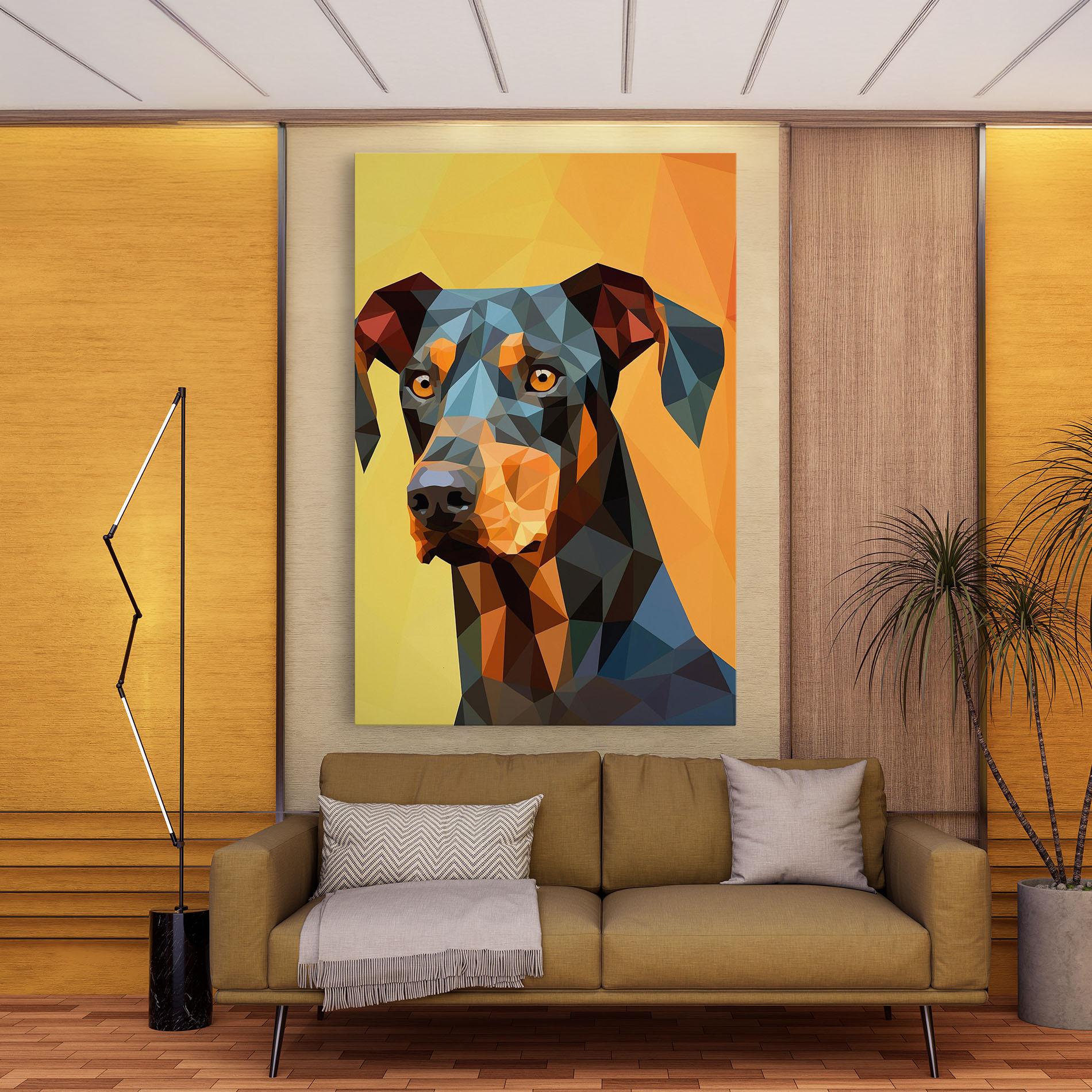Obraz na Płótnie Digital Art Dog mockup 9