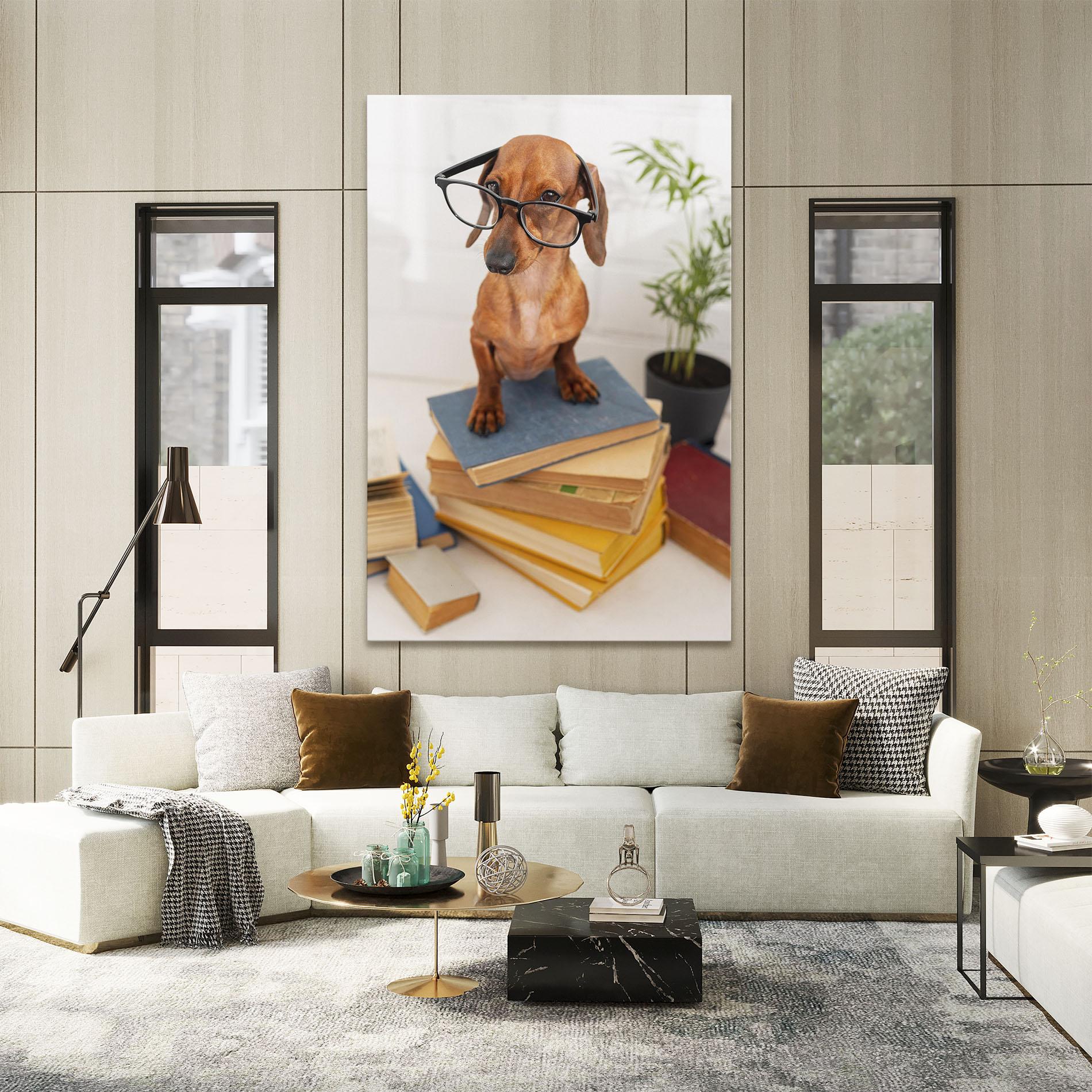 Obraz na Płótnie Books Cute Dog mockup 2