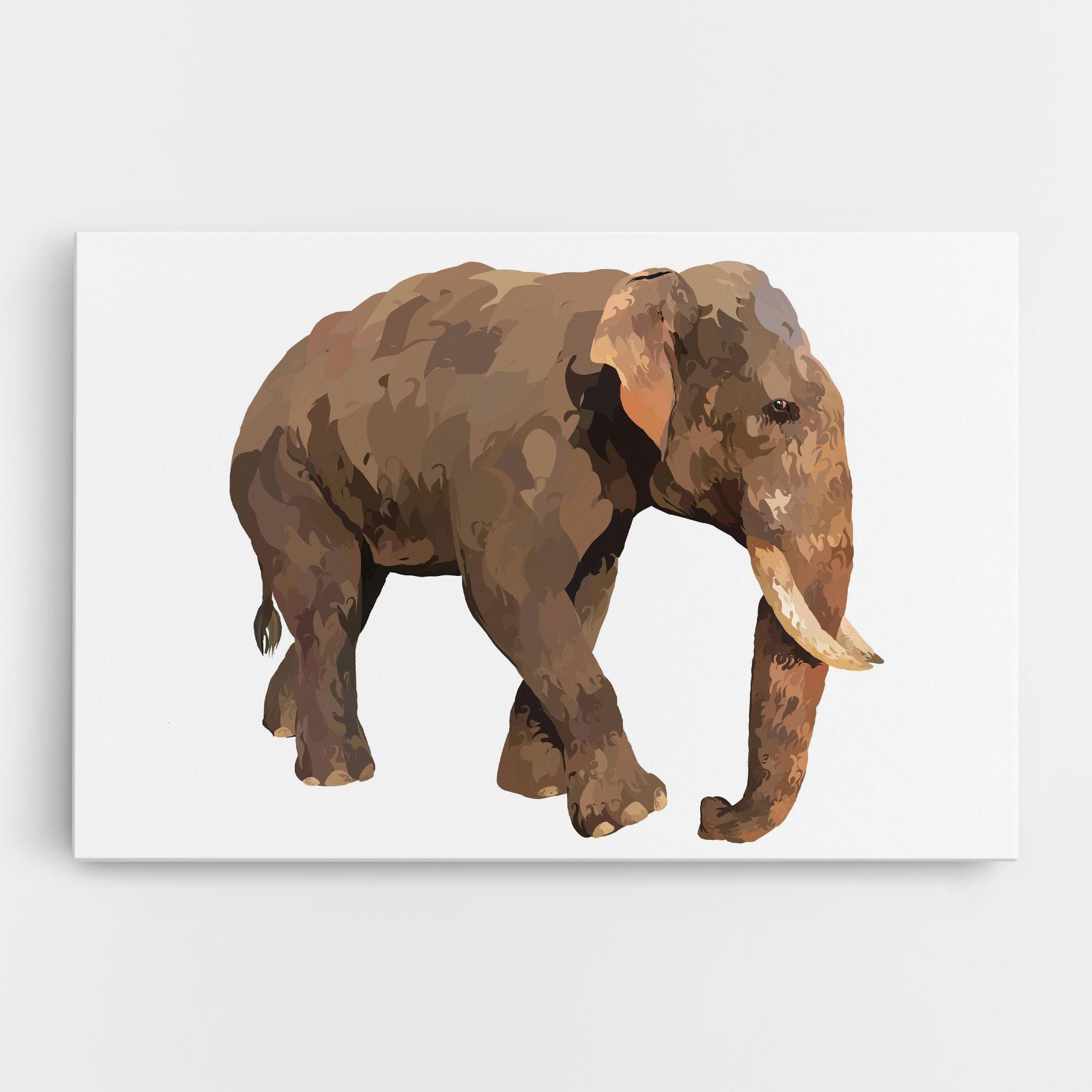 Obraz na Płótnie Brown Elephant mockup 0