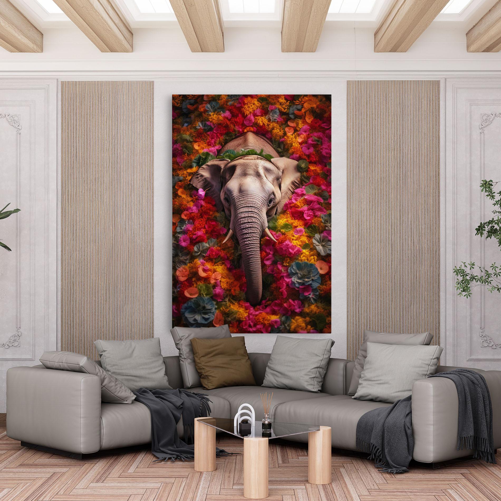 Obraz na Płótnie Flower Elephant mockup 6