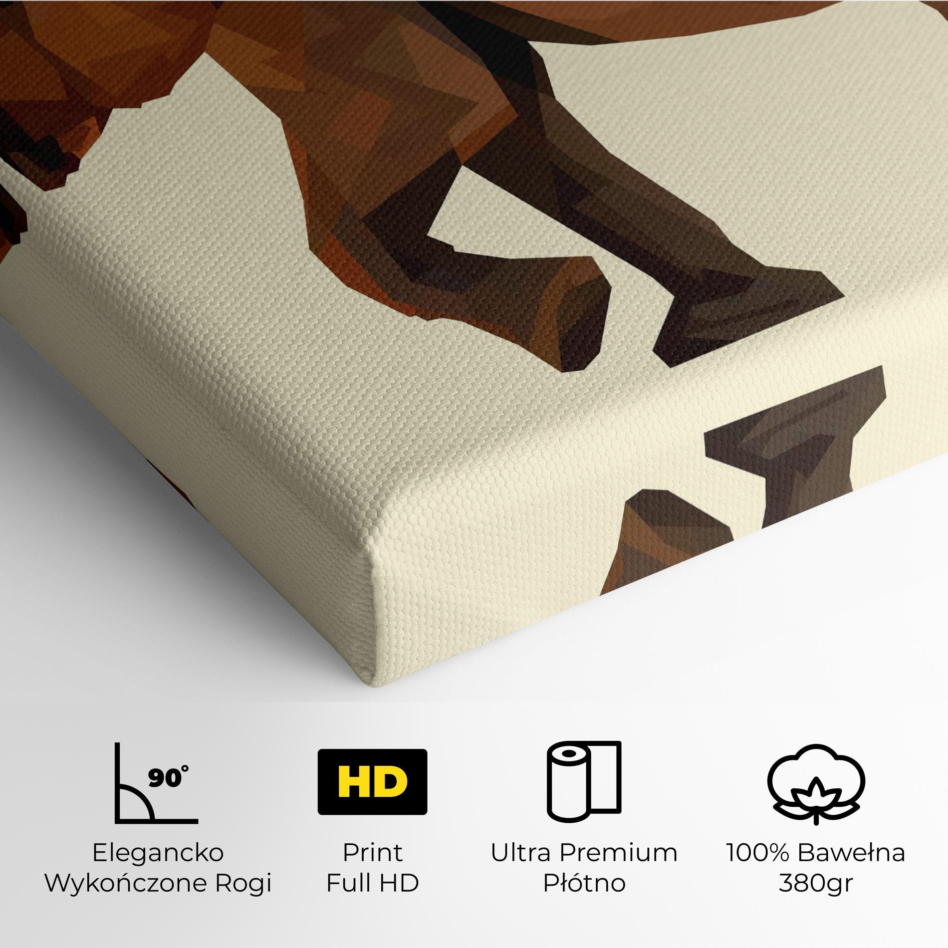 Obraz na Płótnie Walking Elephant Cream mockup 4